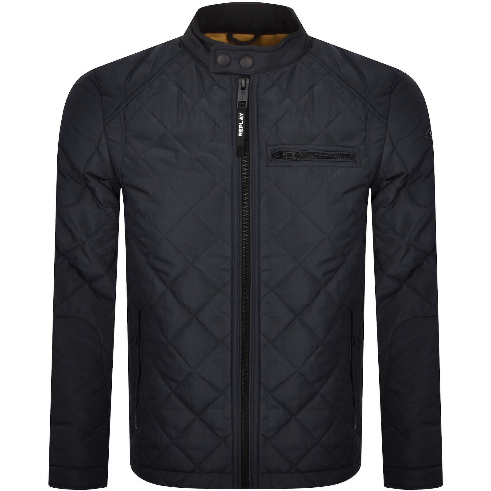 Replay Padded Jacket Navy In Blue