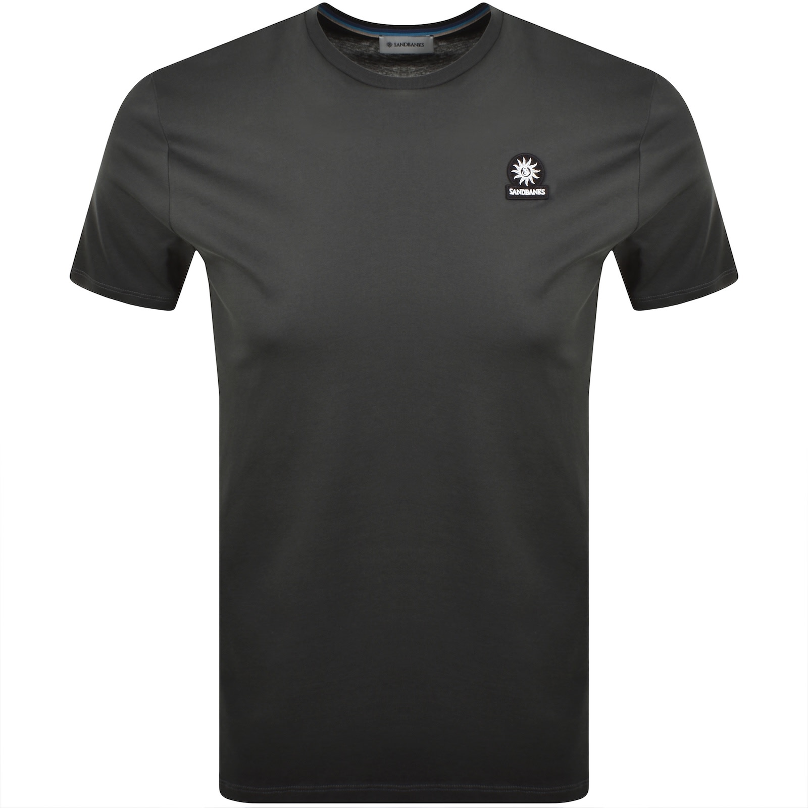 Sandbanks Badge Logo T Shirt Anthracite In Black