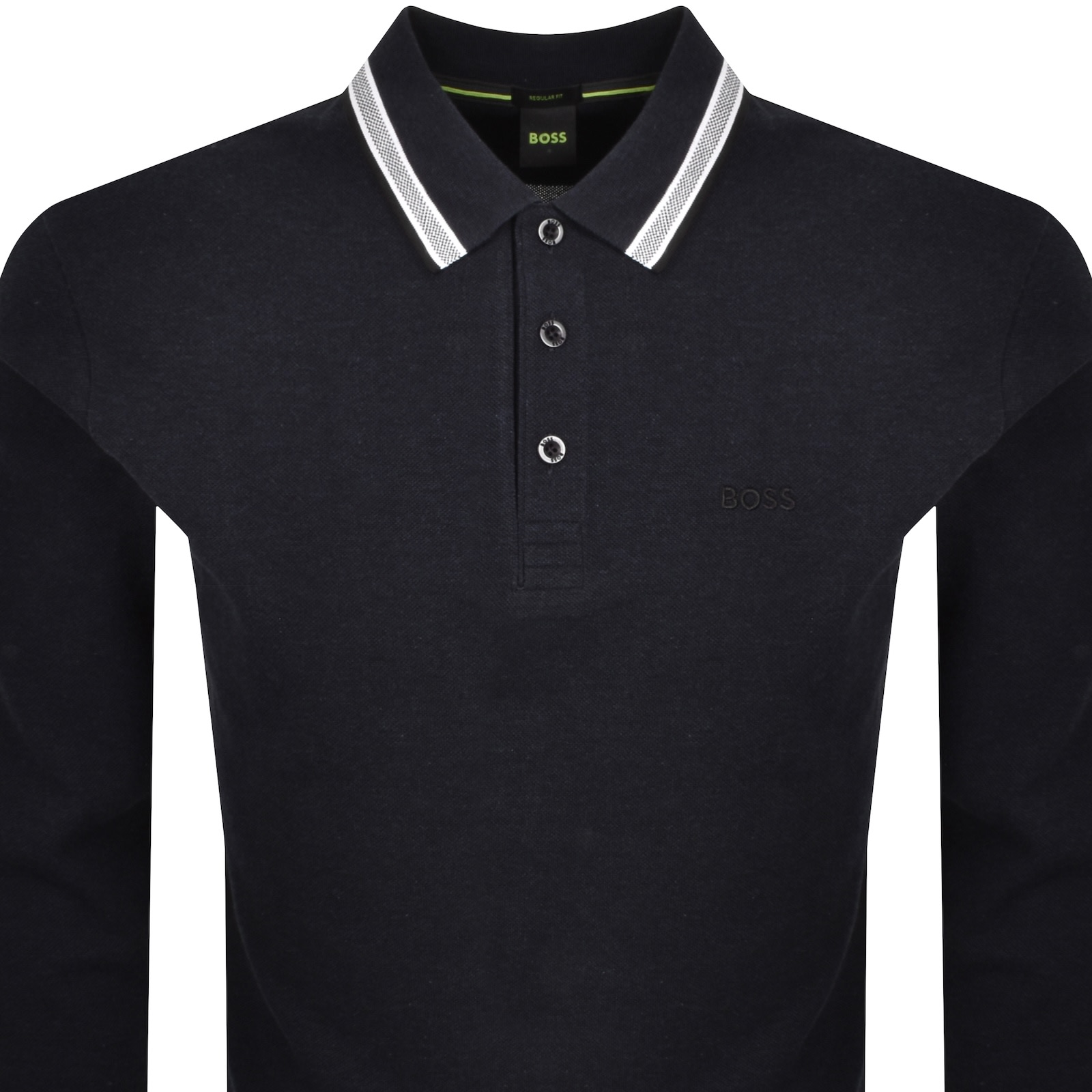 Boss Athleisure Boss Plisy Long Sleeve Polo Navy In Blue