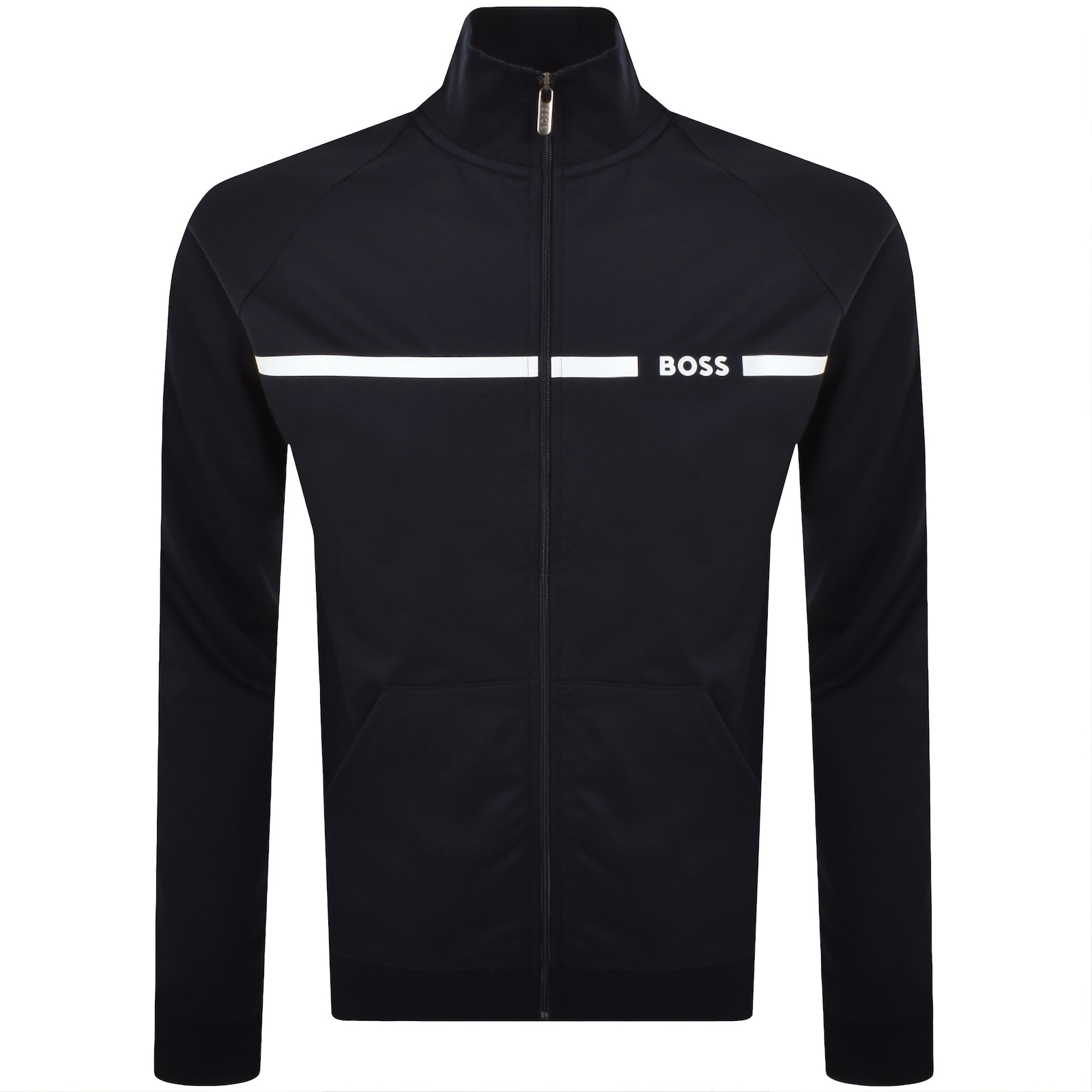 Hugo Boss Boss Authentic Full Zip Sweatshirt Navy In Blue
