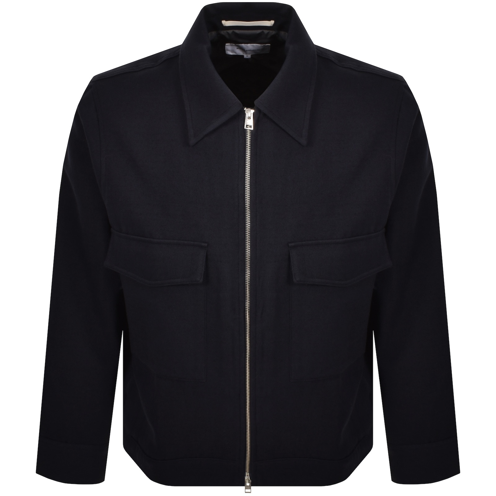 Norse Projects Askel Cavalry Wool Jacket Navy In Blue