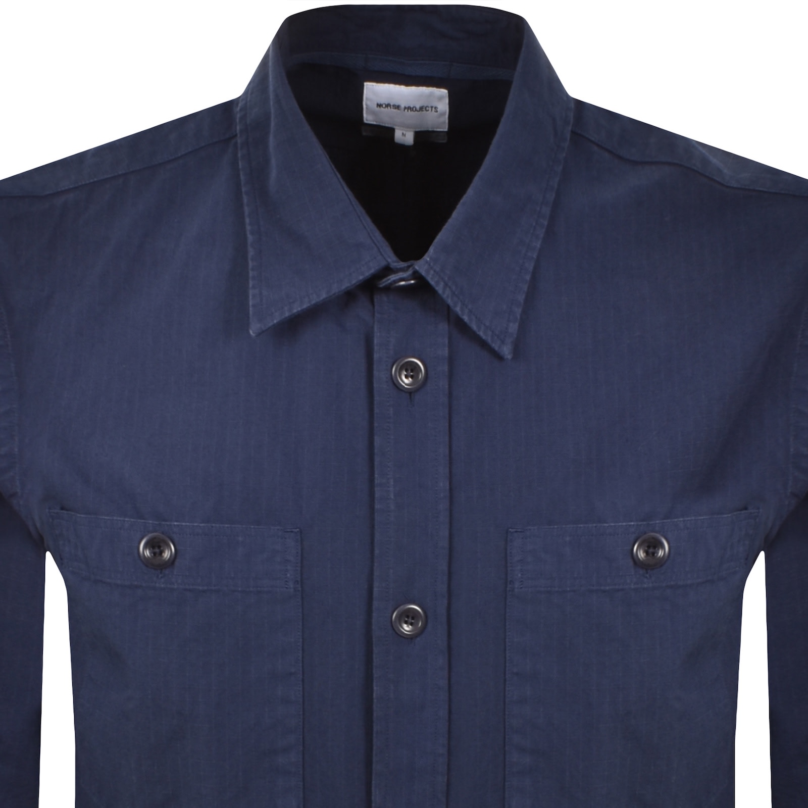 Norse Projects Algot Ripstop Relaxed Shirt Blue In Blue