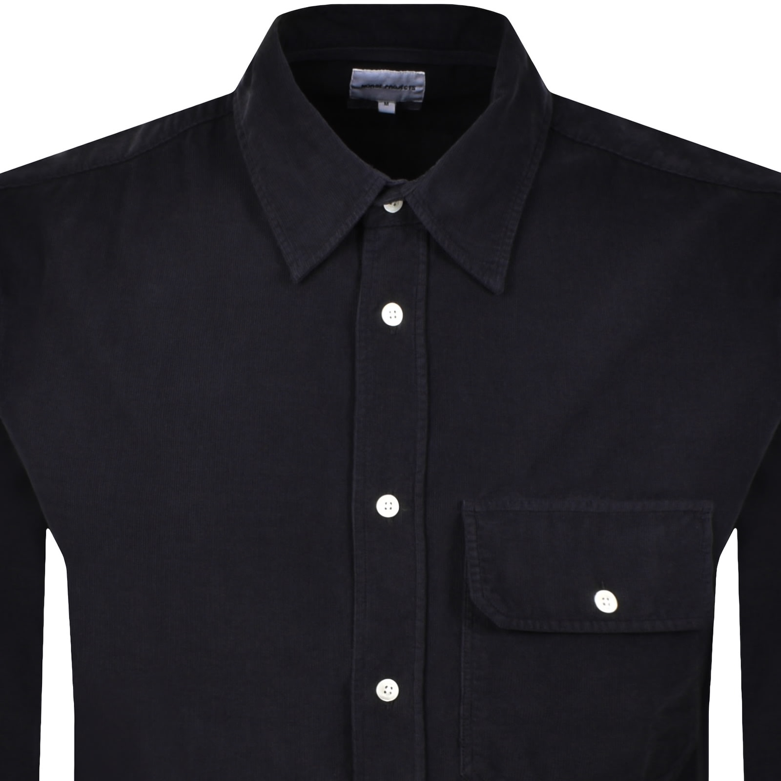 Norse Projects Algot Micro Cord Shirt Navy In Blue
