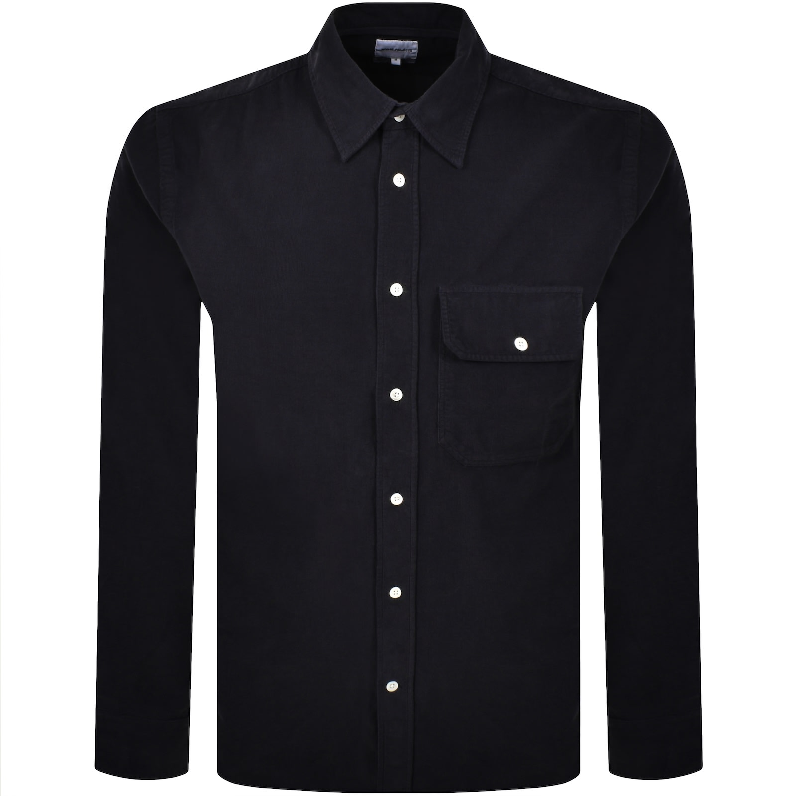 Norse Projects Algot Micro Cord Shirt Navy In Blue