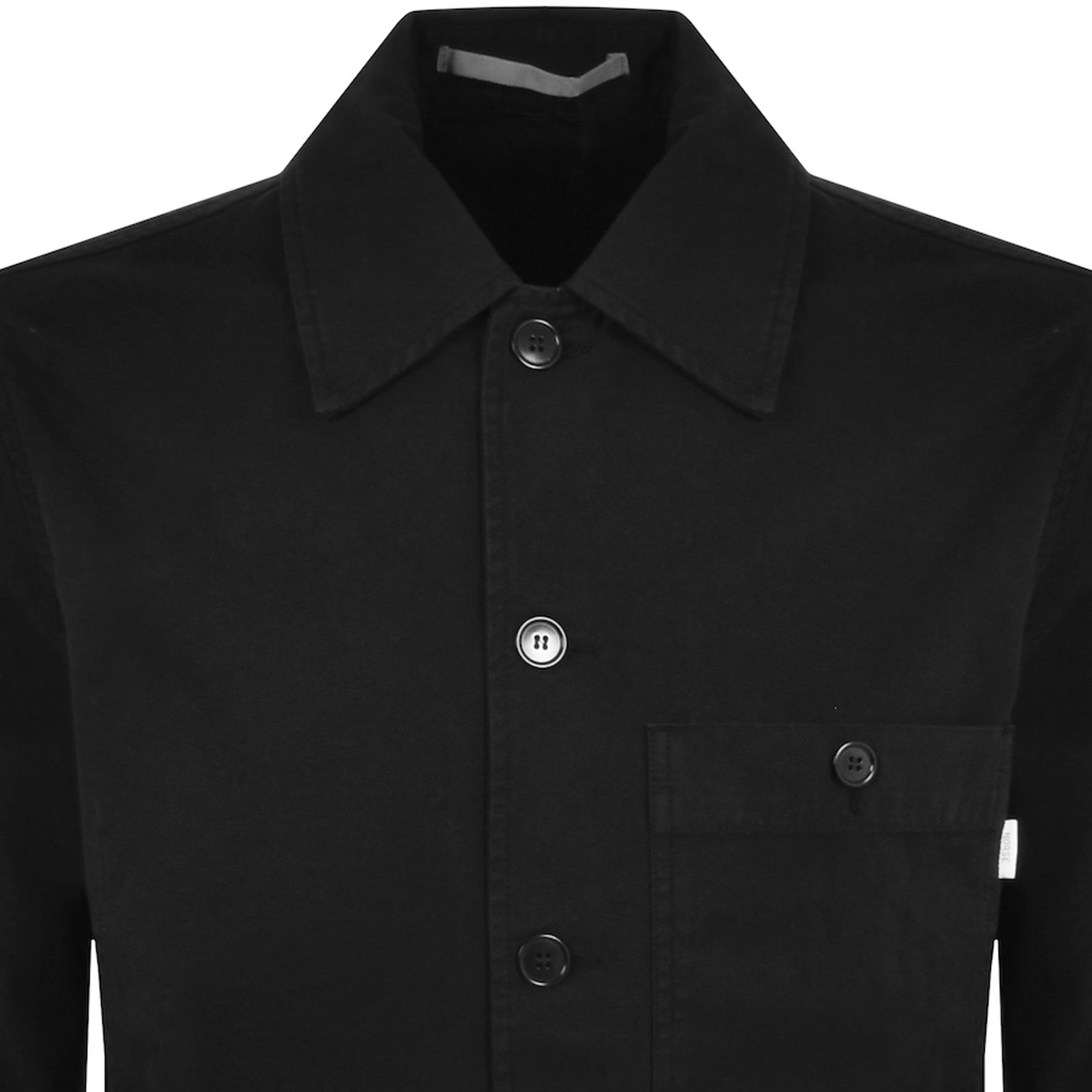 Norse Projects Standard Twill Overshirt Black In Black