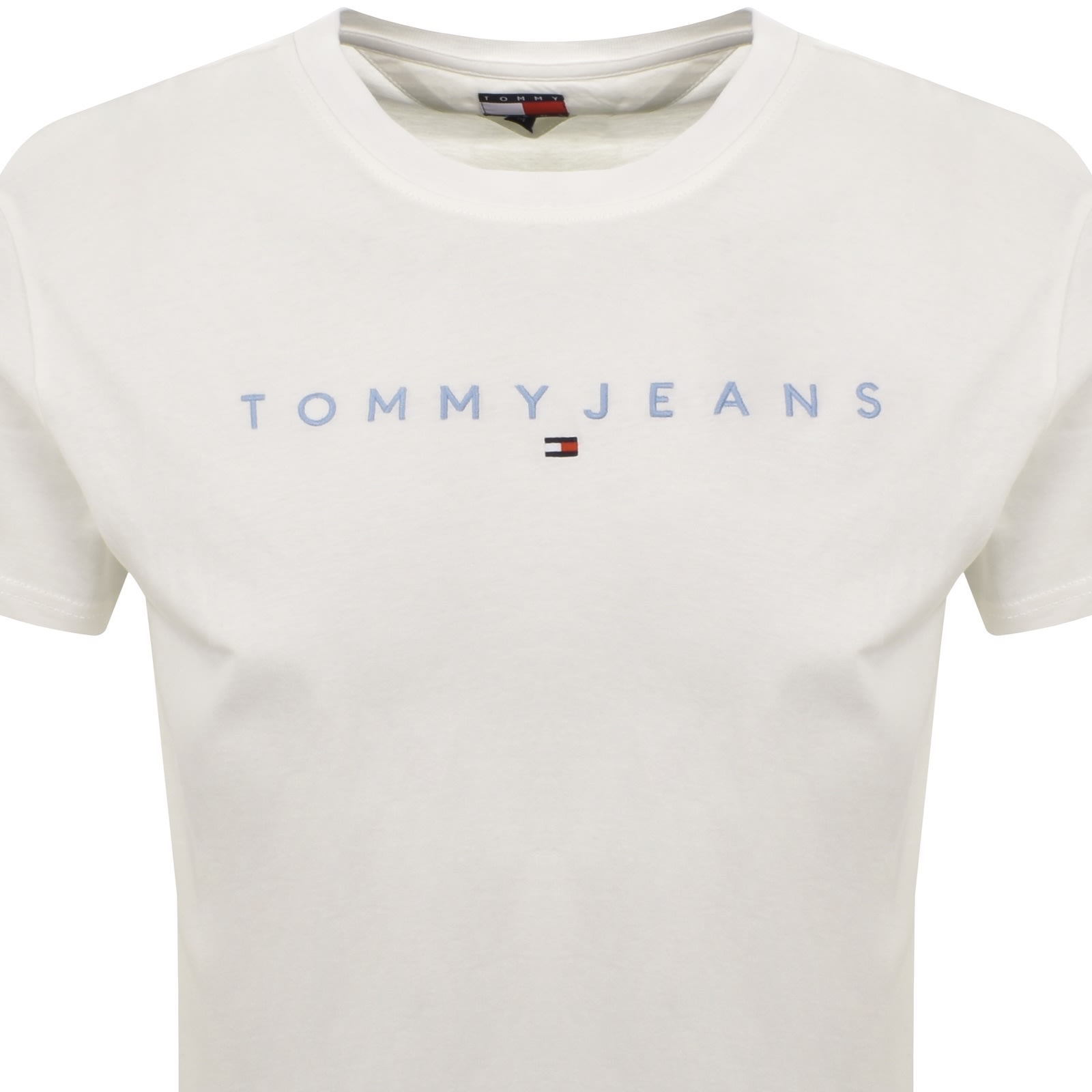 Tommy Jeans Linear Logo T Shirt White In White