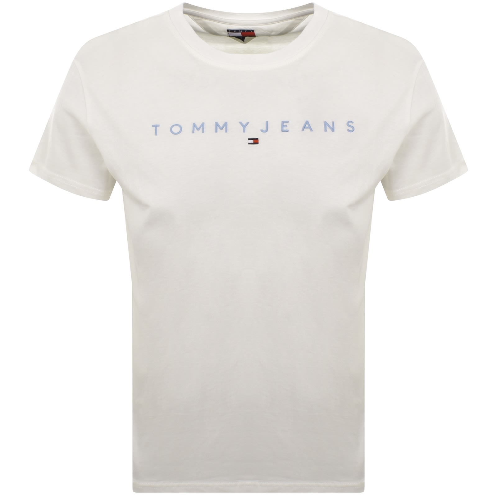 Tommy Jeans Linear Logo T Shirt White In White
