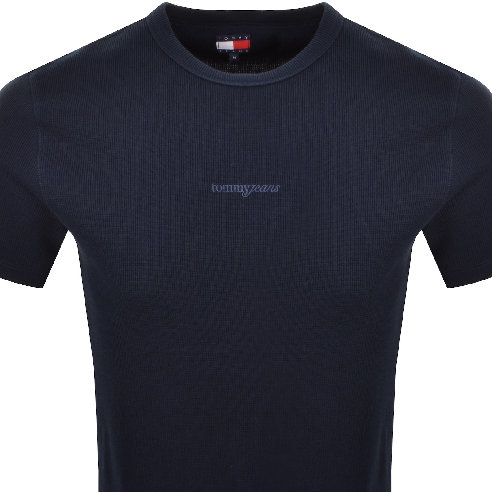 Tommy Jeans Slim Waffle T Shirt Navy In Blue