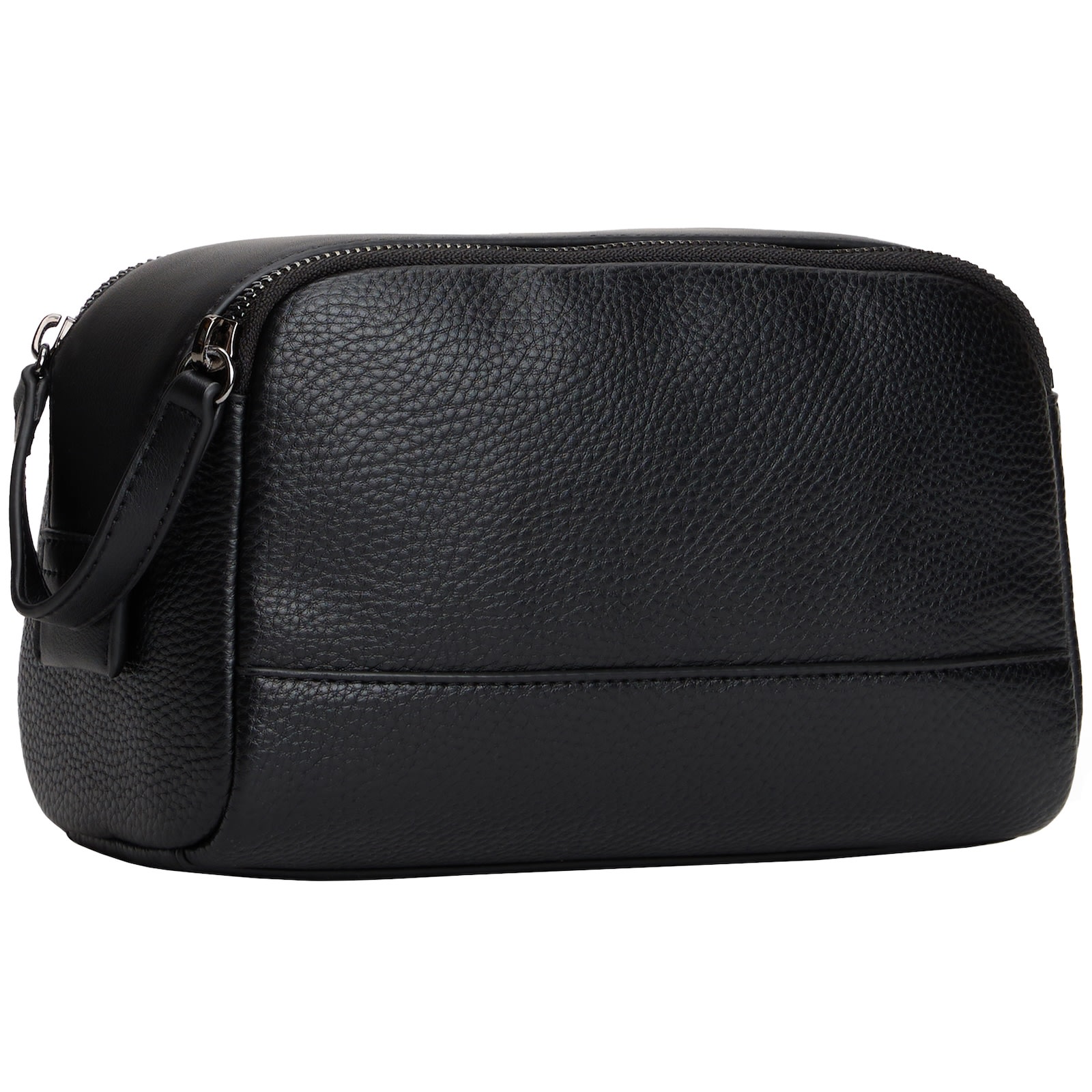 Tommy Hilfiger Stripe Zip Wash Bag In Black