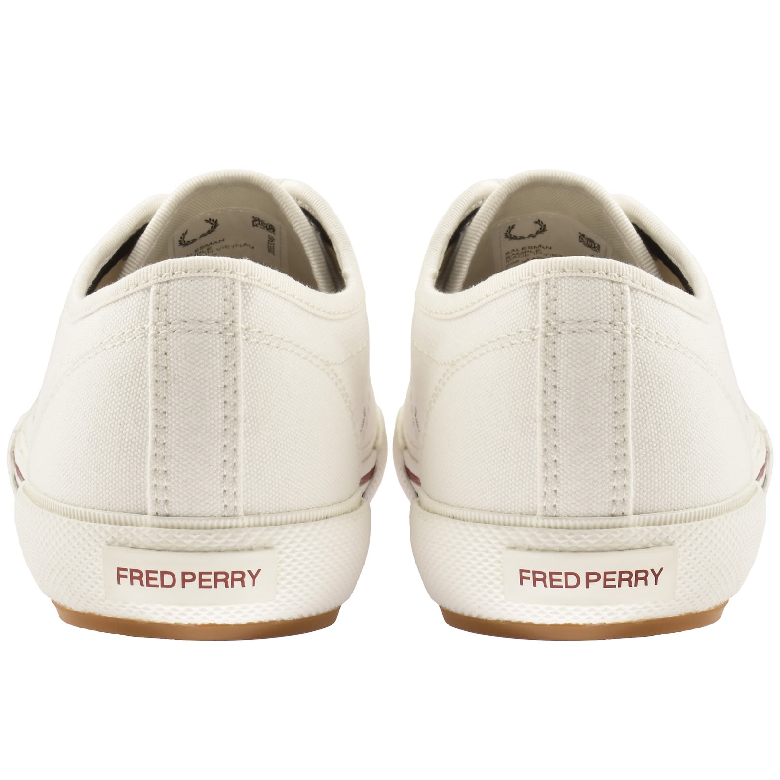 Fred Perry B708 Canvas Trainers Snow White In Multi
