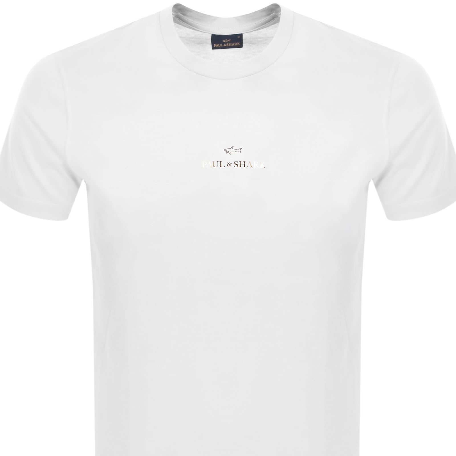 Paul & Shark Paul And Shark Printed Logo T Shirt White In White