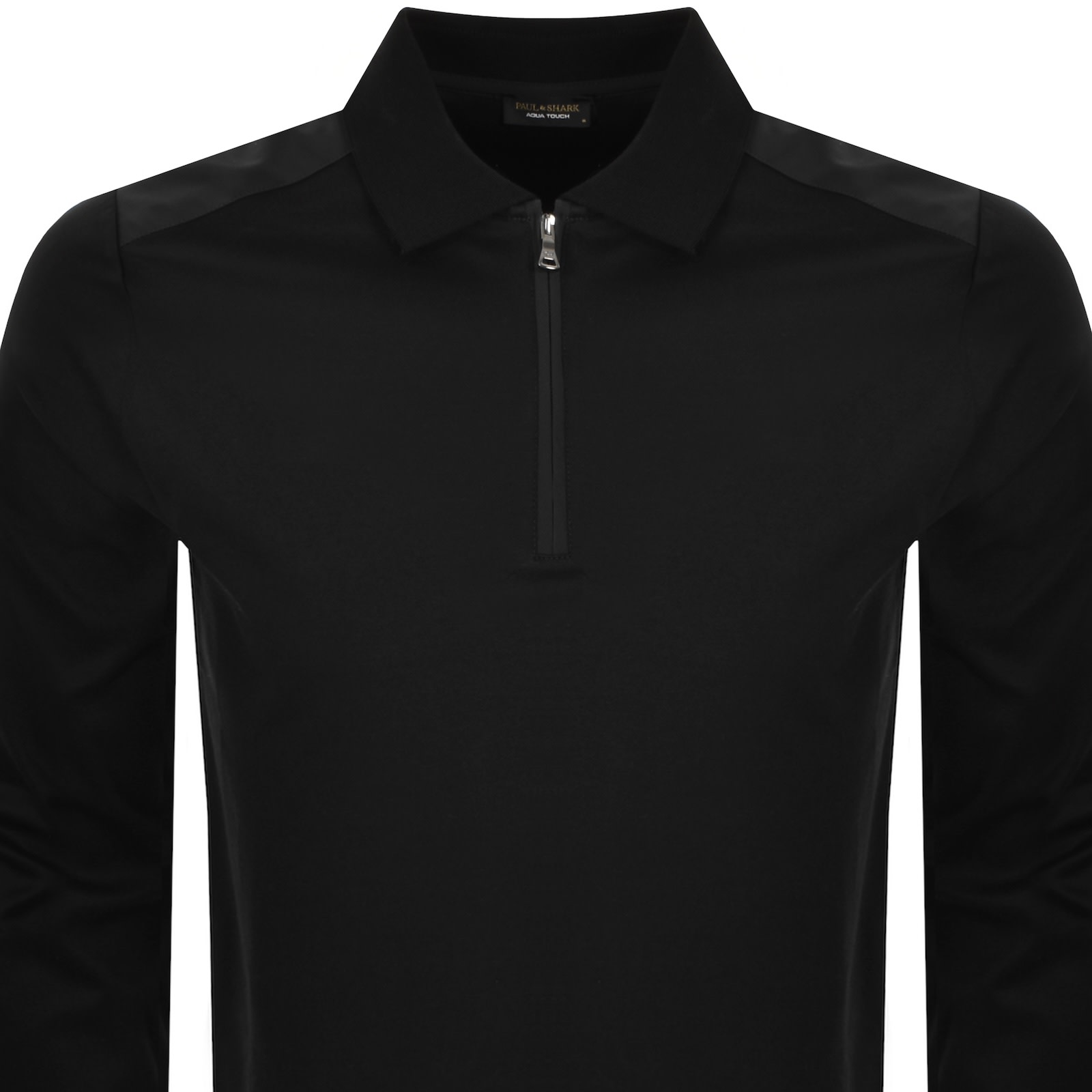 Paul &amp; Shark Paul And Shark Typhoon Aqua Touch Polo Black In Black