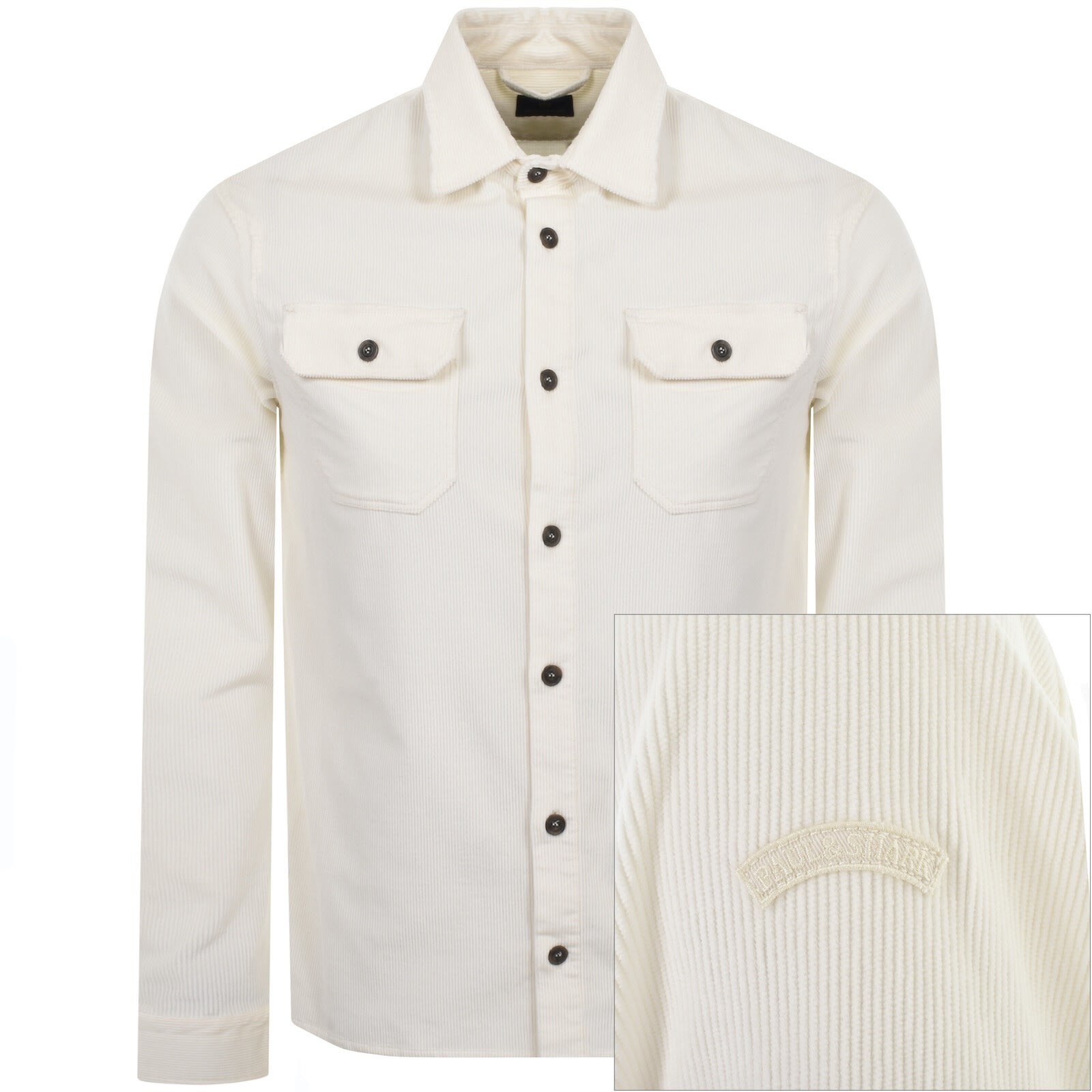 Paul & Shark Paul And Shark Corduroy Overshirt Cream In White