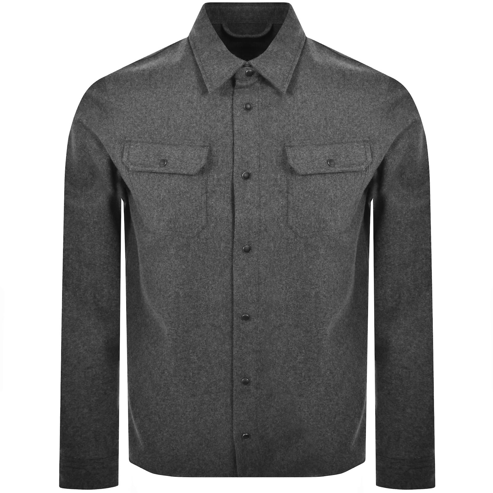 Paul & Shark Paul And Shark Blended Wool Overshirt Grey In Gray