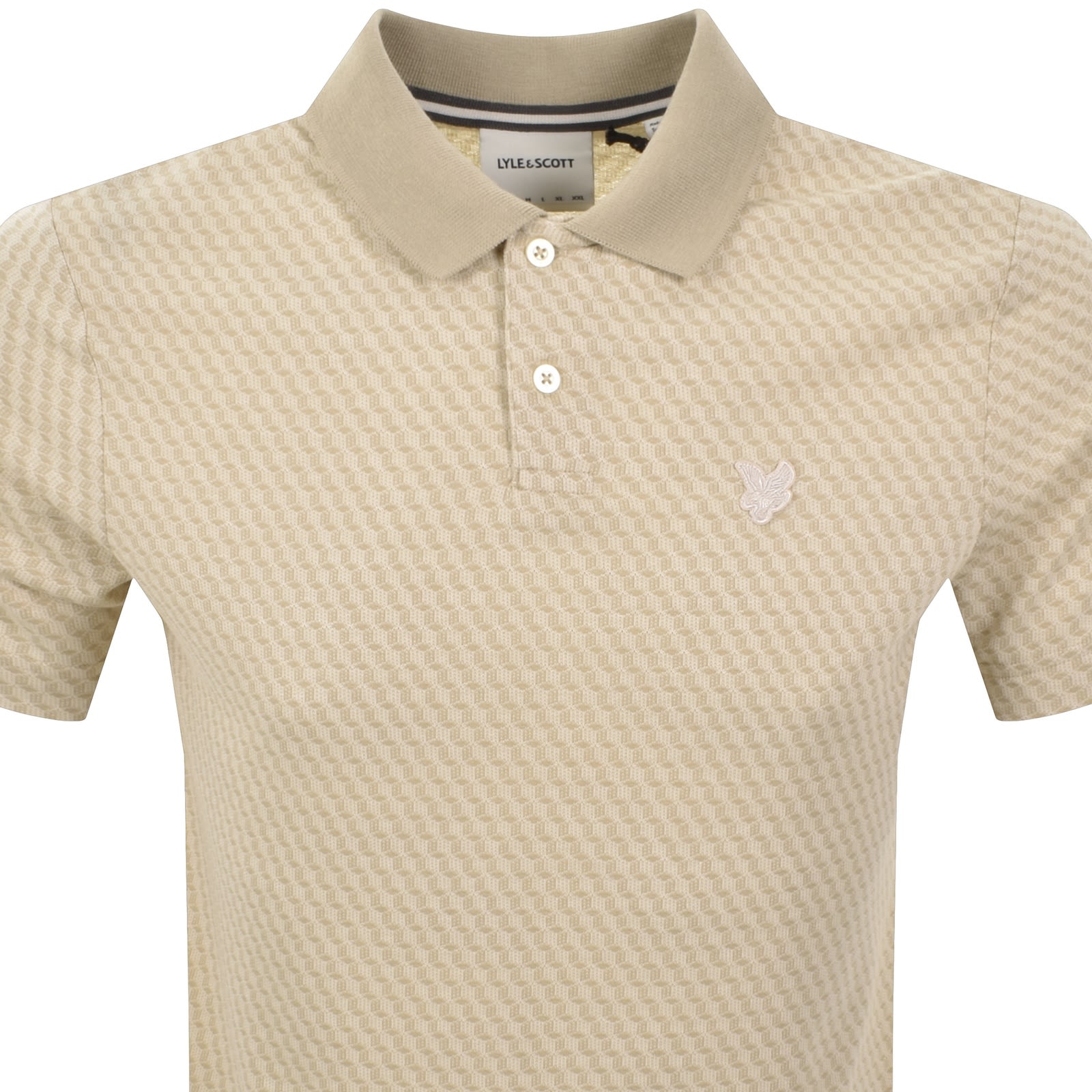 Lyle & Scott Lyle And Scott Jacquard Polo Shirt Natural In Neutral