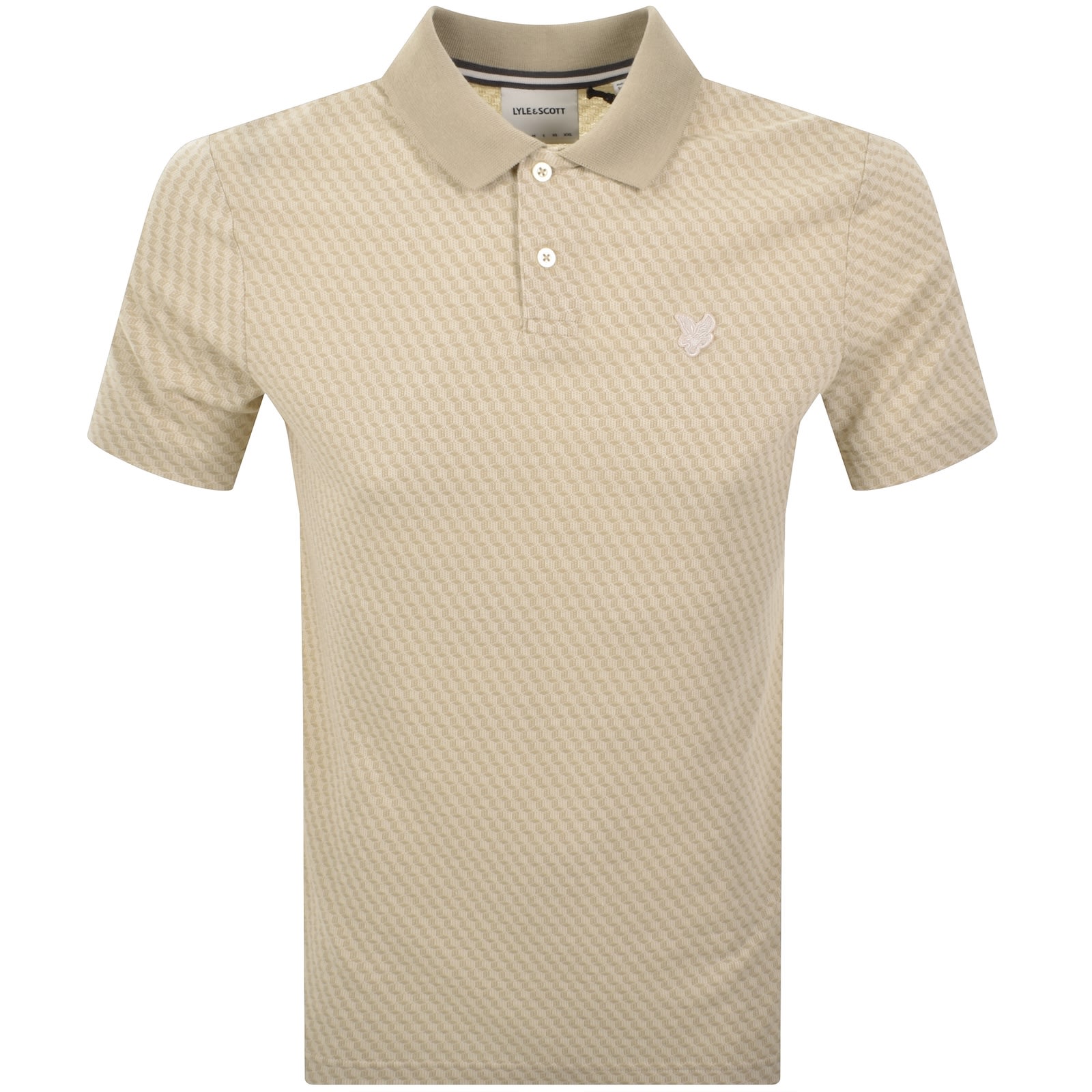 Lyle & Scott Lyle And Scott Jacquard Polo Shirt Natural In Neutral