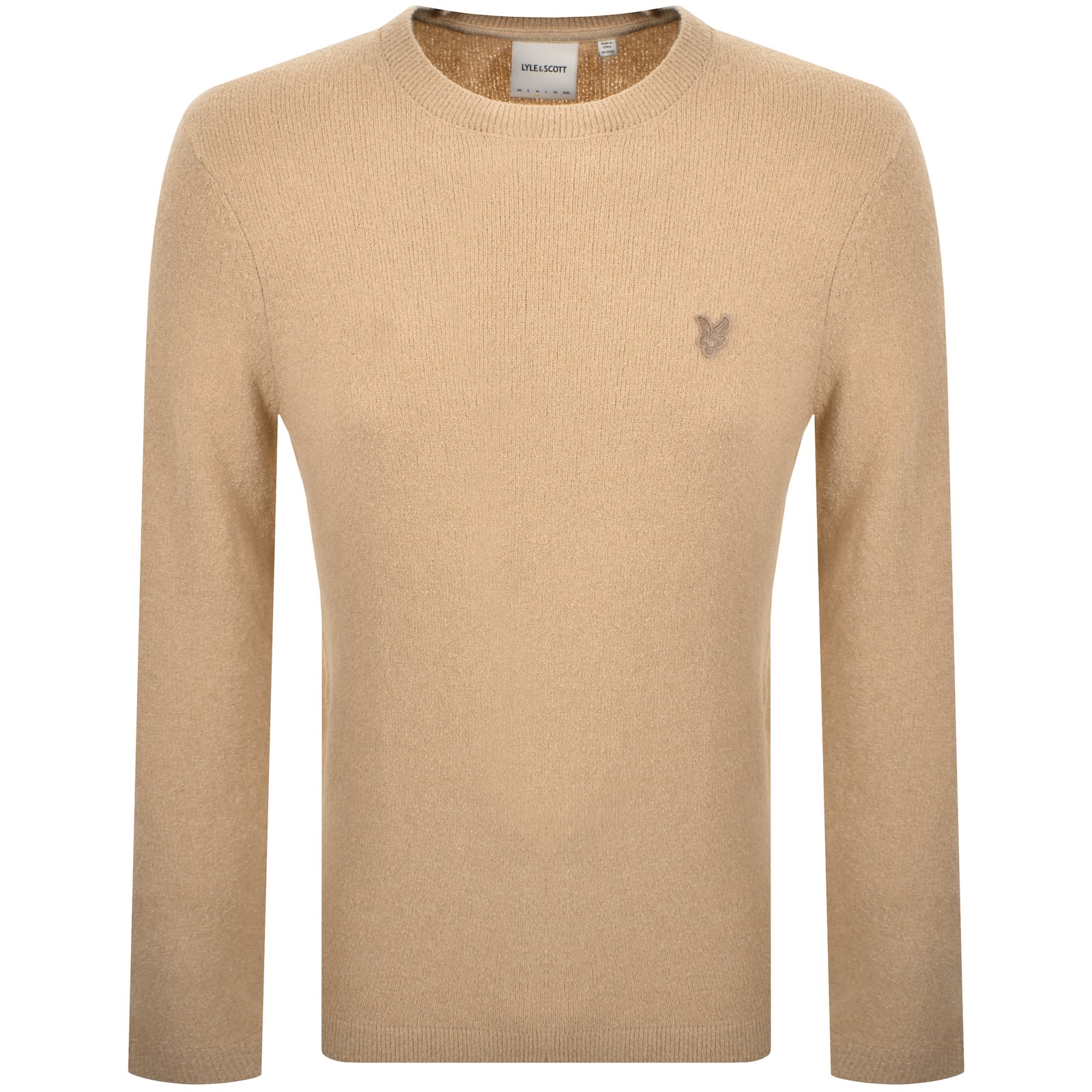 Lyle & Scott Lyle And Scott Textured Knit Jumper Beige In Brown