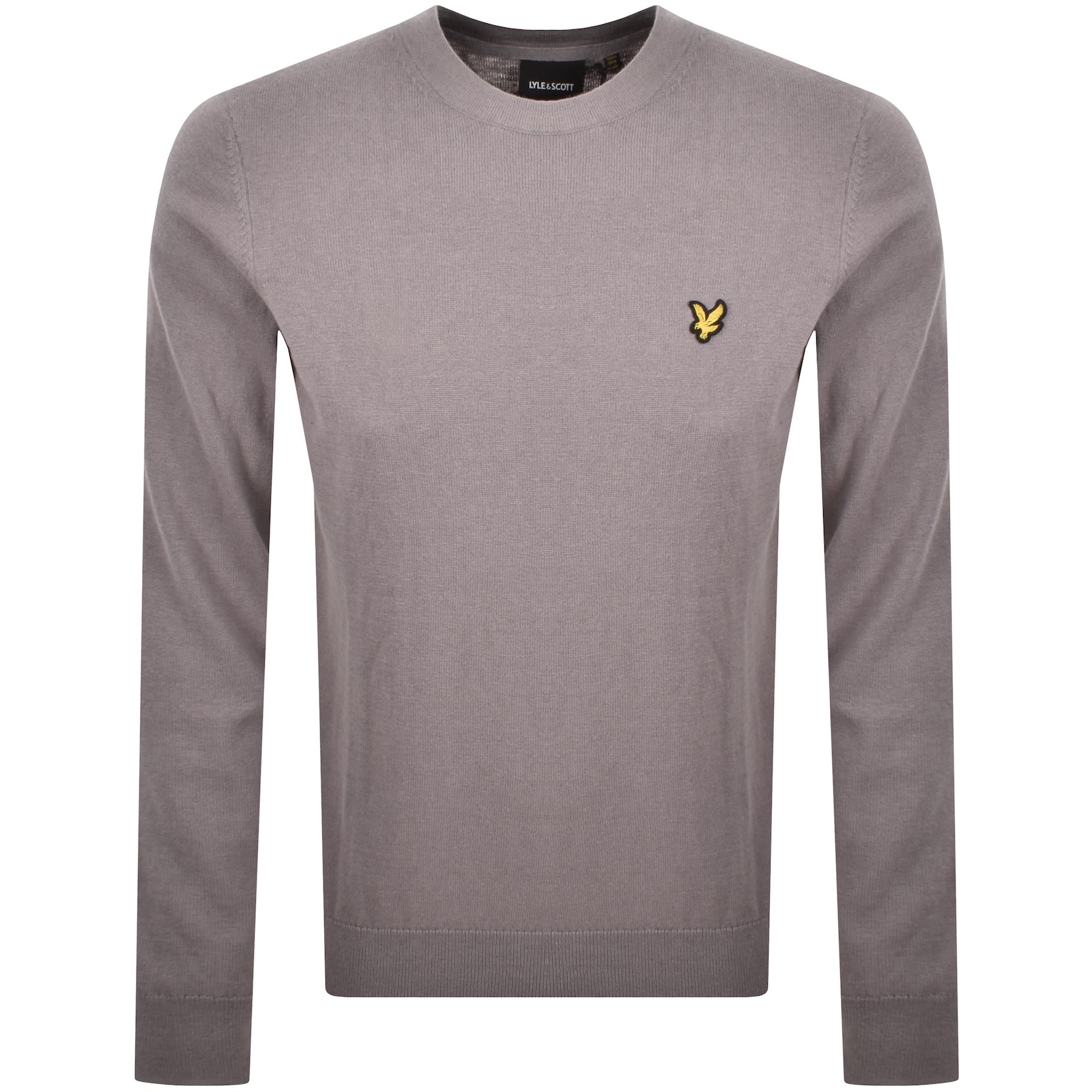 Lyle & Scott Lyle And Scott Cotton Merino Jumper Grey In Brown