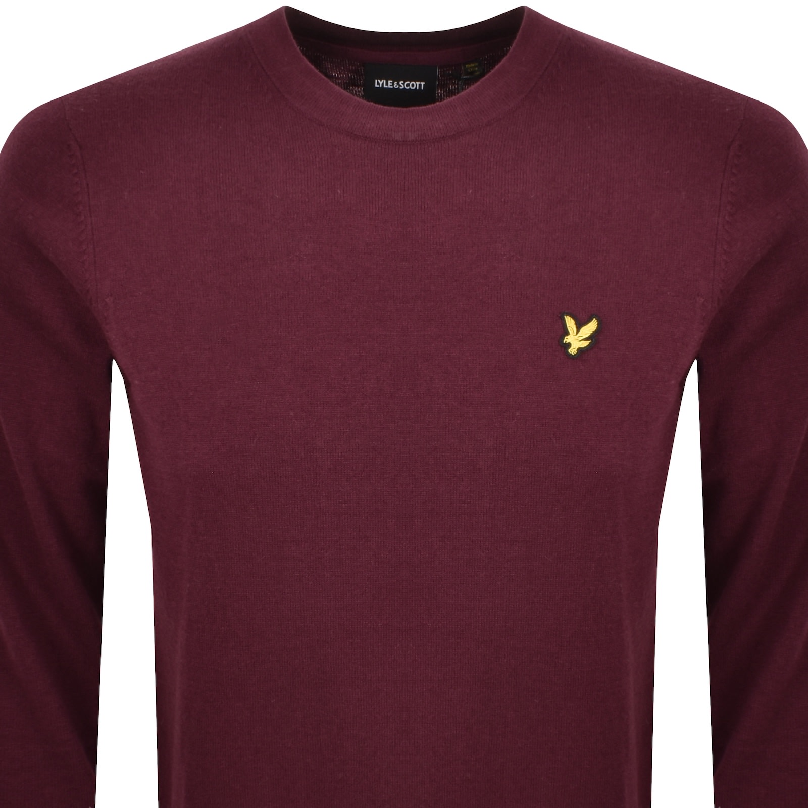 Lyle & Scott Lyle And Scott Cotton Merino Jumper Burgundy In Burgundy