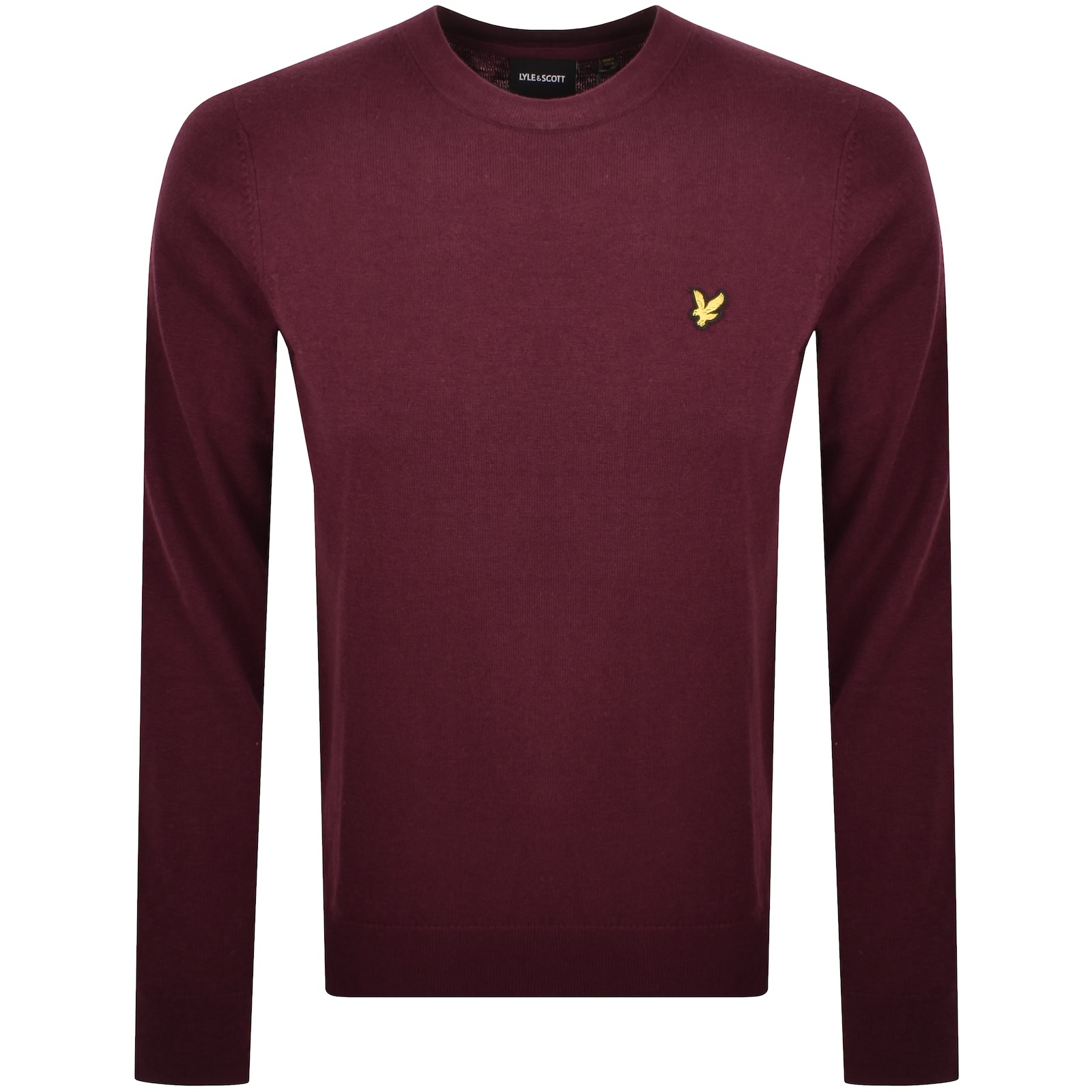 Lyle & Scott Lyle And Scott Cotton Merino Jumper Burgundy In Burgundy