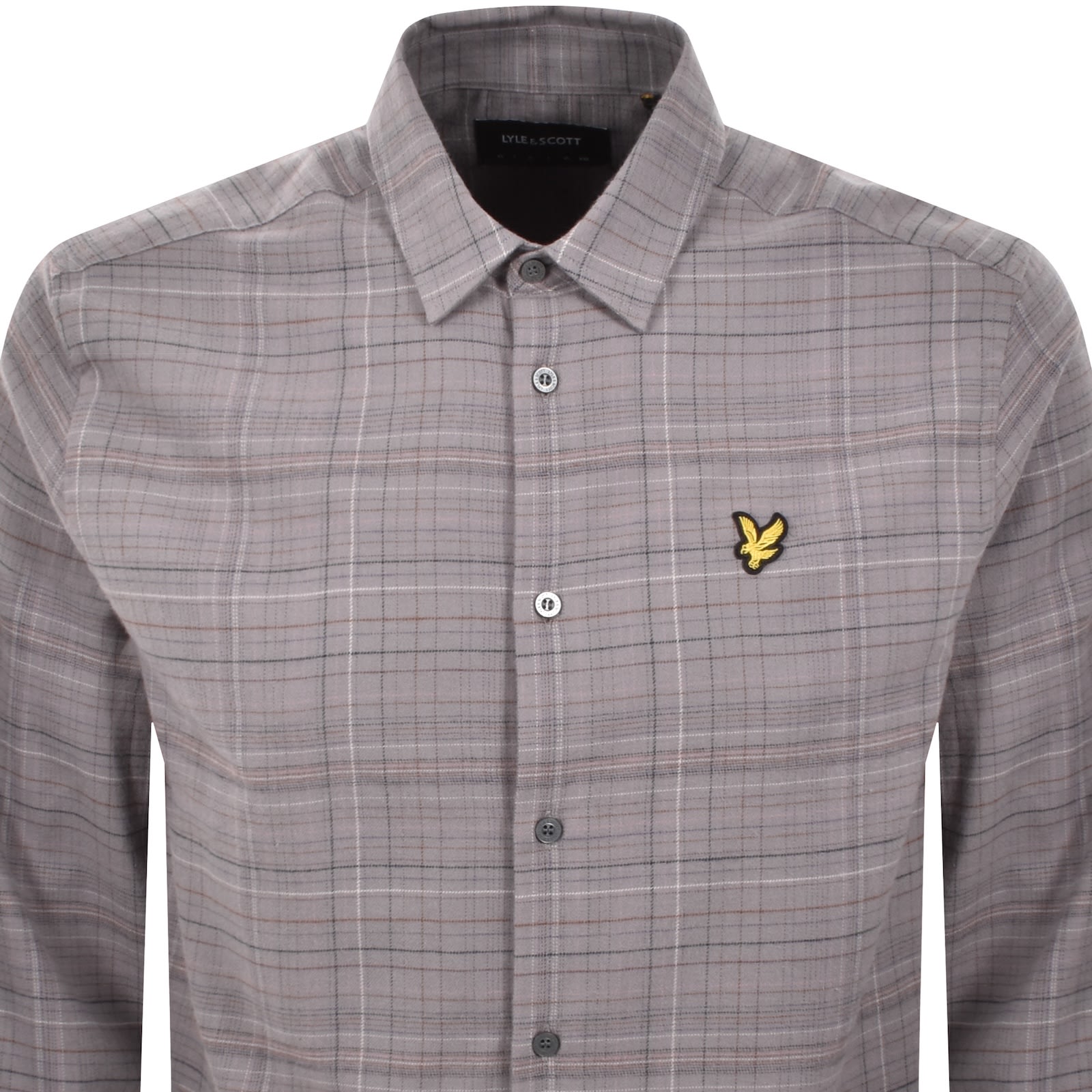 Lyle & Scott Lyle And Scott Flannel Long Sleeve Shirt Grey In Gray