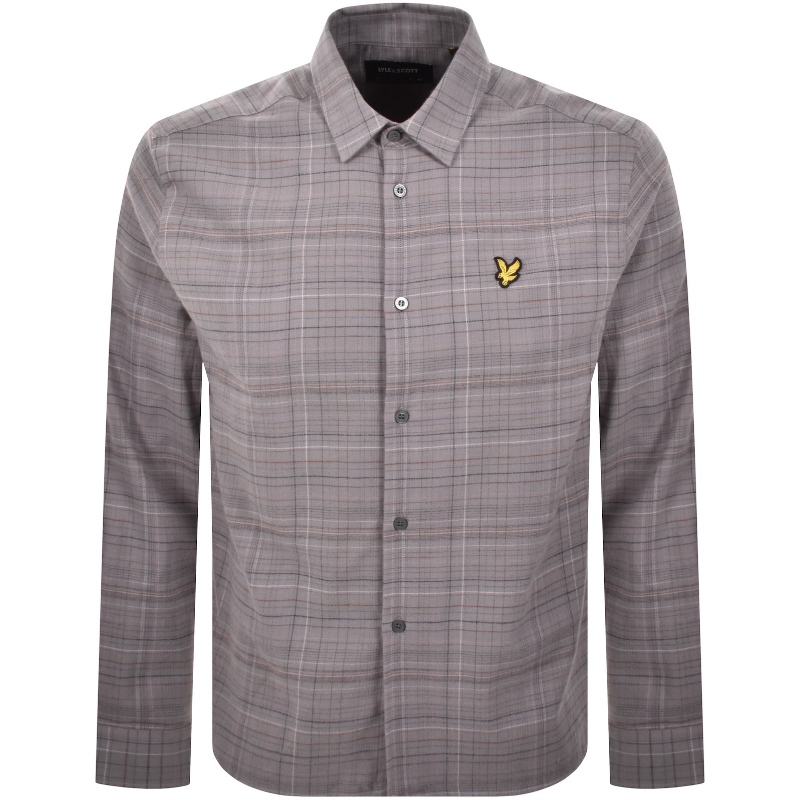 Lyle & Scott Lyle And Scott Flannel Long Sleeve Shirt Grey In Gray