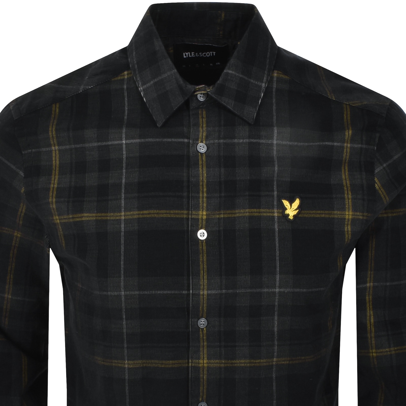 Lyle & Scott Lyle And Scott Tartan Cord Long Sleeve Shirt Black In Black