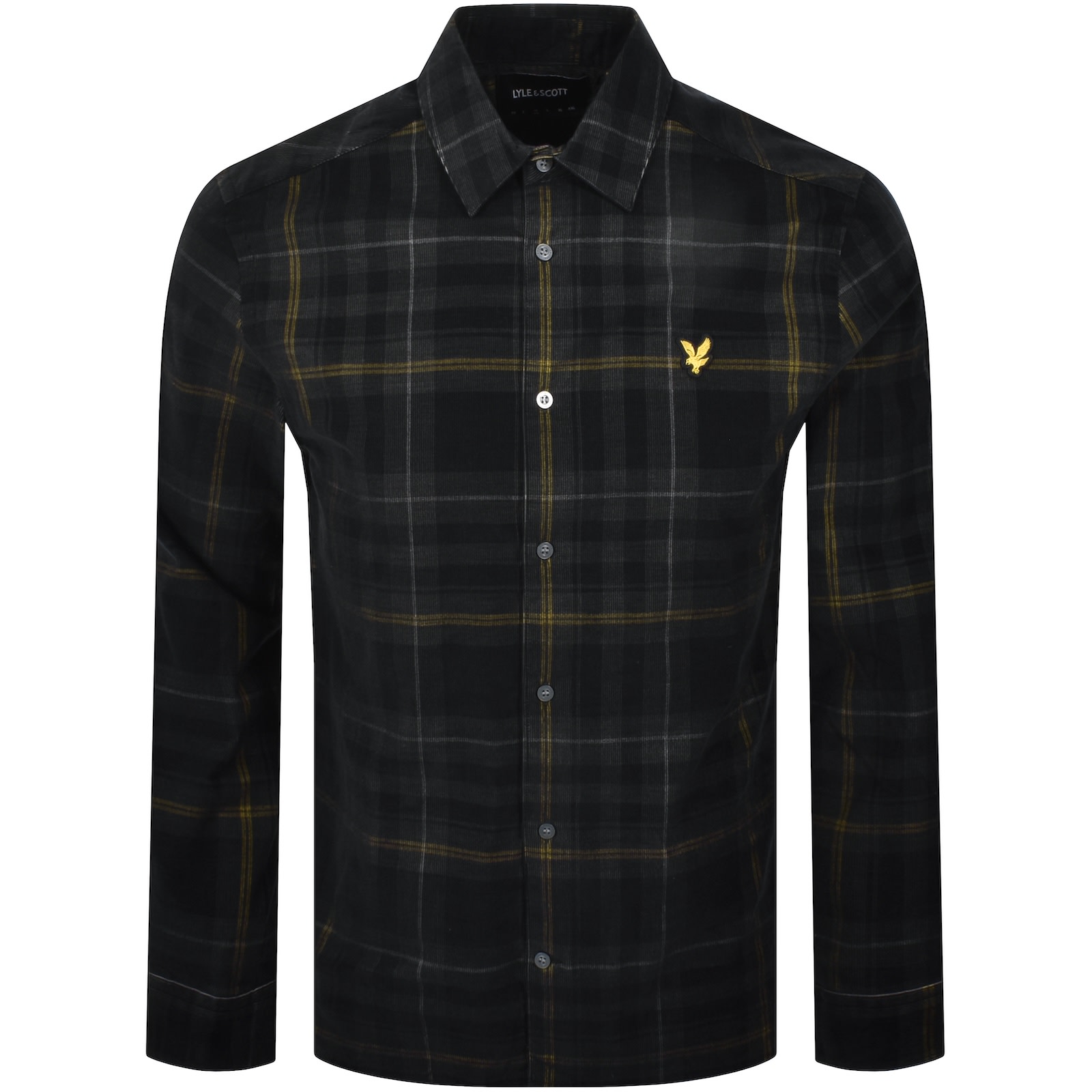 Lyle & Scott Lyle And Scott Tartan Cord Long Sleeve Shirt Black