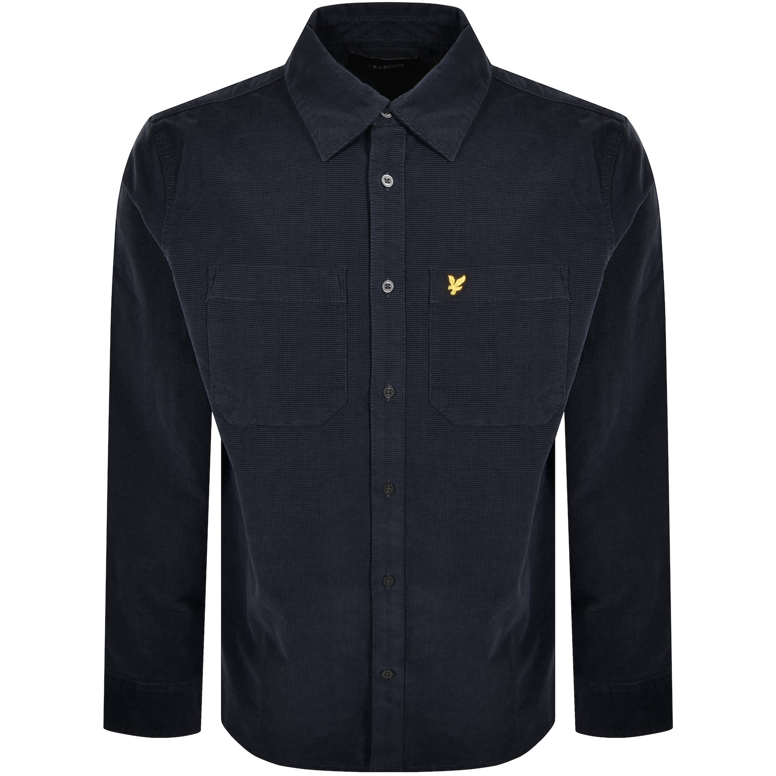 Lyle & Scott Lyle And Scott Corduroy Long Sleeve Shirt Navy In Multi