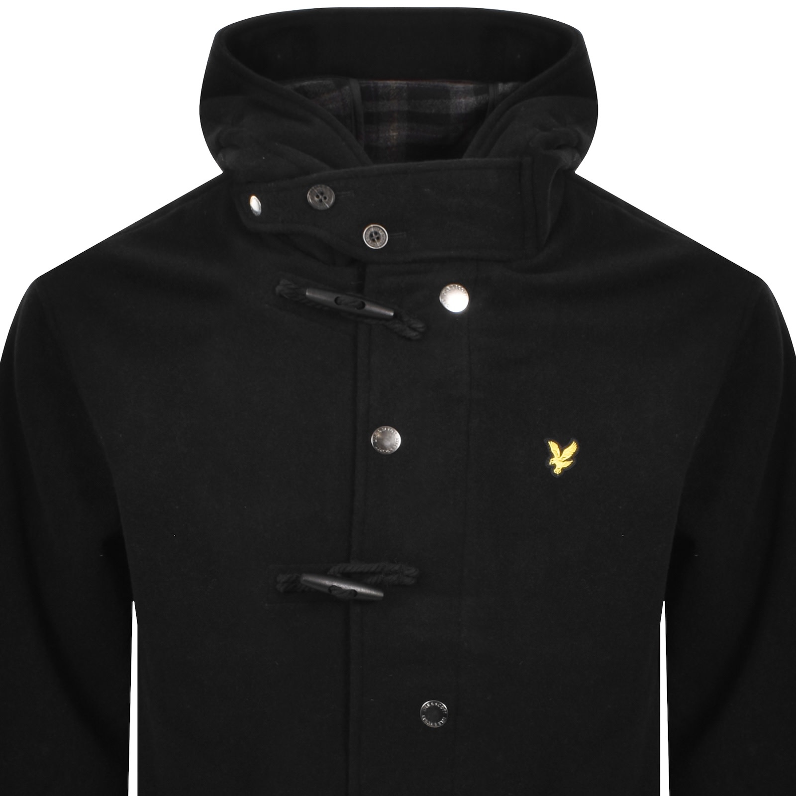 Lyle & Scott Lyle And Scott Duffle Coat Jet Black In Black