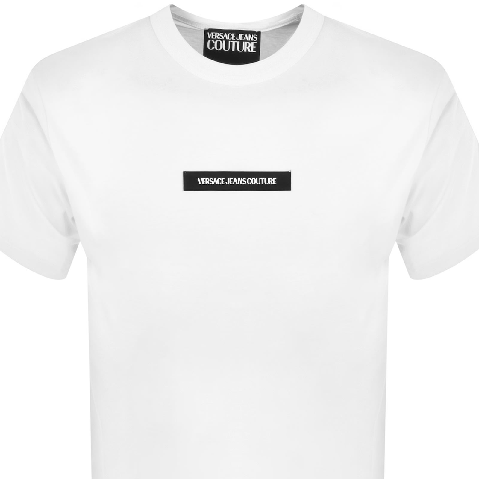 Versace Jeans Couture Silicon Patch T Shirt White In White
