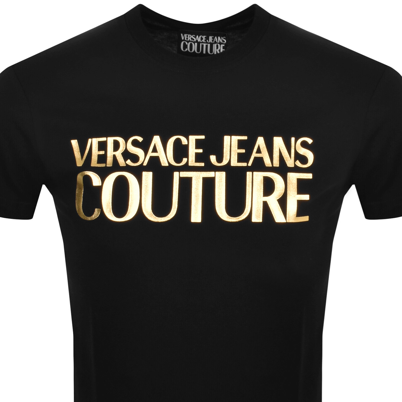Versace Jeans Couture Logo T Shirt Black In Black