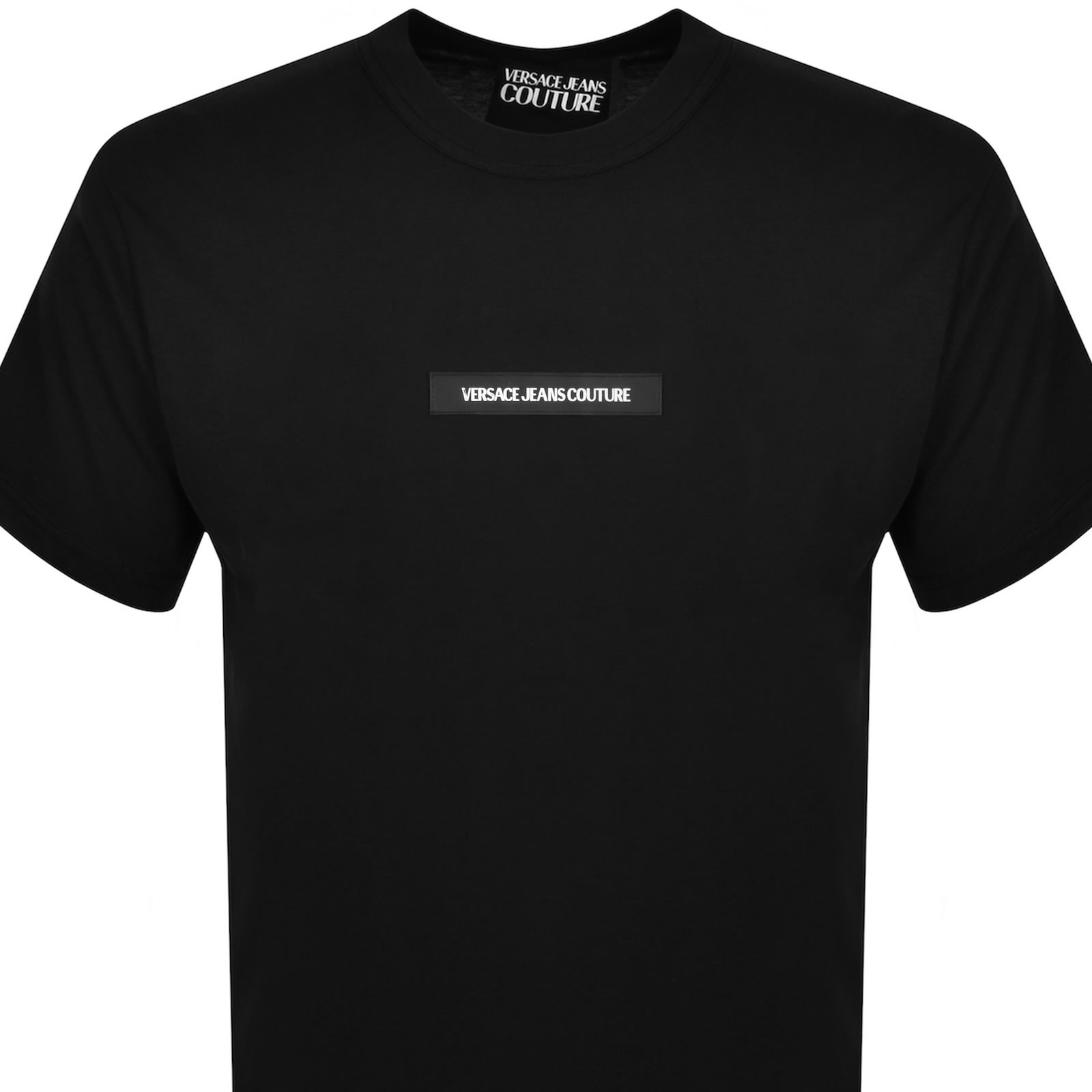 Versace Jeans Couture Silicon Patch T Shirt Black In Black