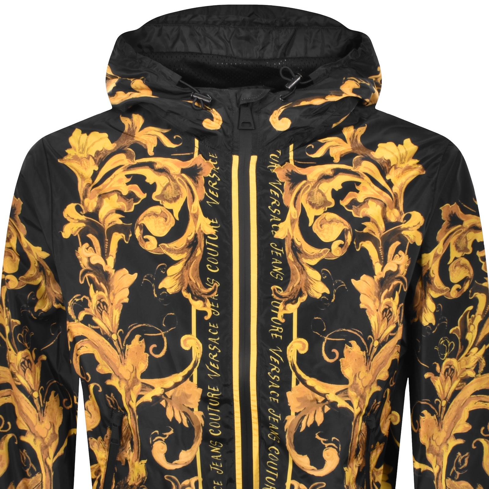 Versace Jeans Couture Barocco Jacket Black In Multi