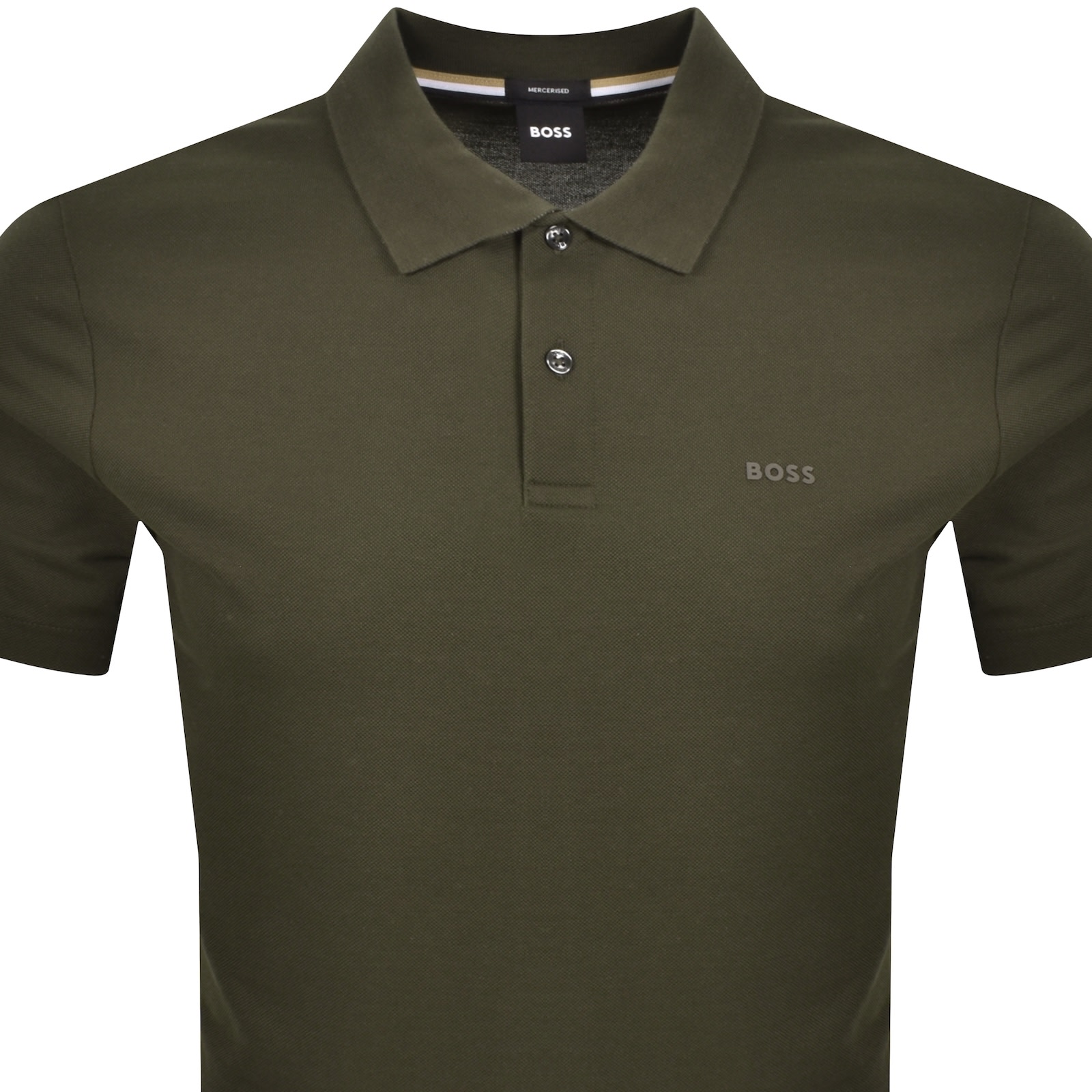 Hugo Boss Boss Parlay 147 Mercerised Polo Green In Green