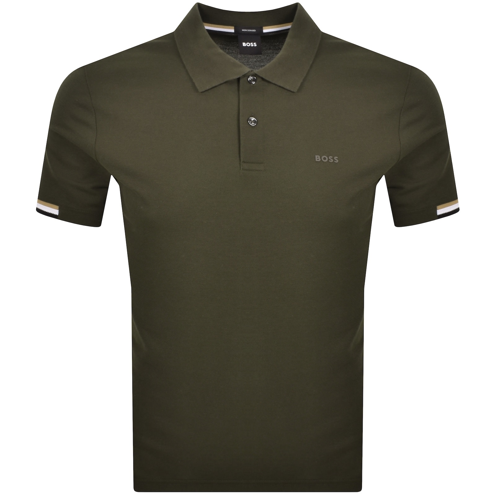 Hugo Boss Boss Parlay 147 Mercerised Polo Green In Green