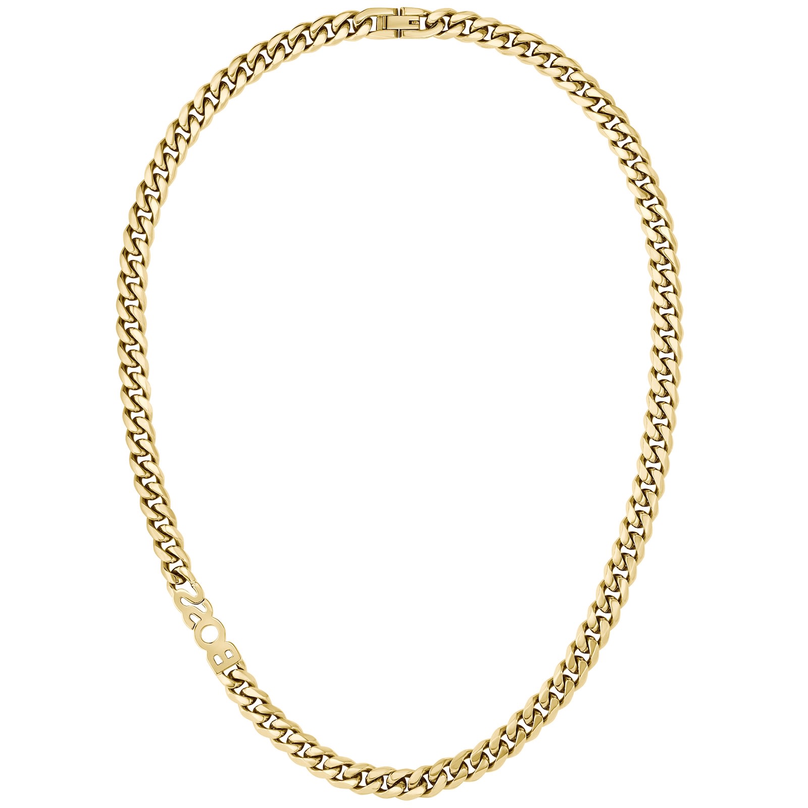 Hugo Boss Boss Kassy Chain Necklace Gold In Brown