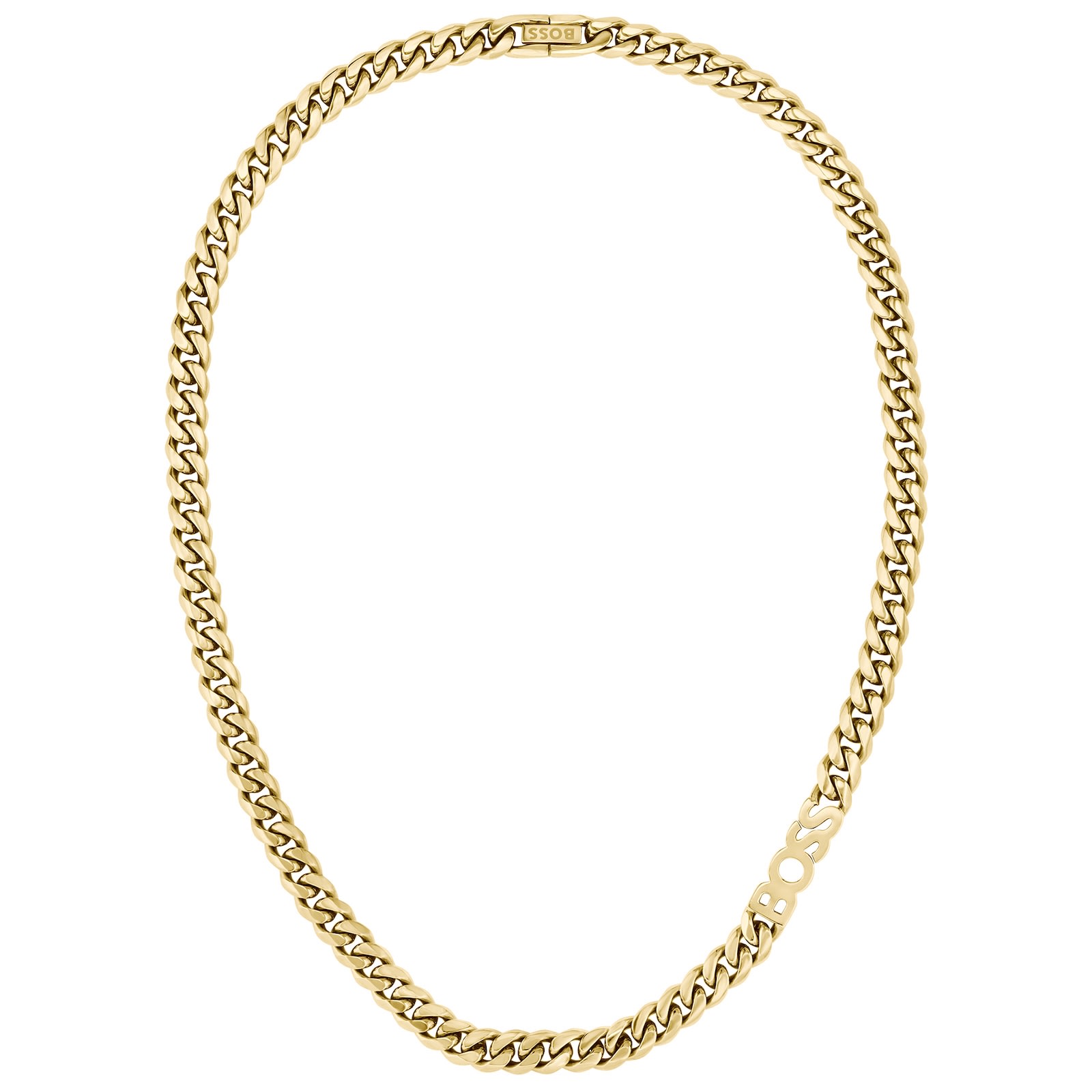 Hugo Boss Boss Kassy Chain Necklace Gold In Brown