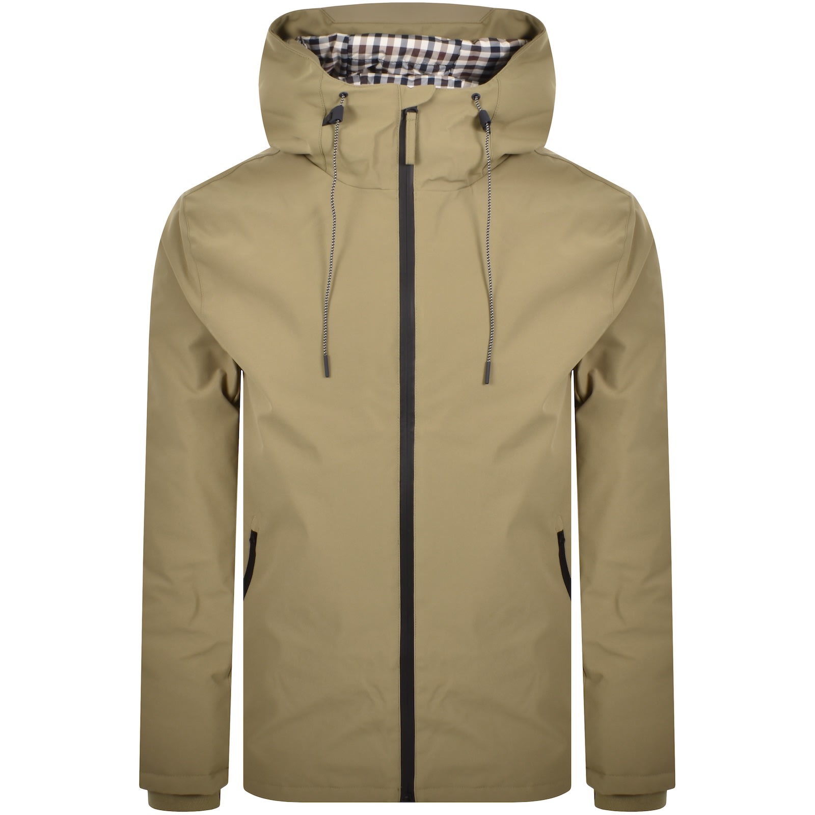Aquascutum Active Mid Parka Jacket Khaki In Brown
