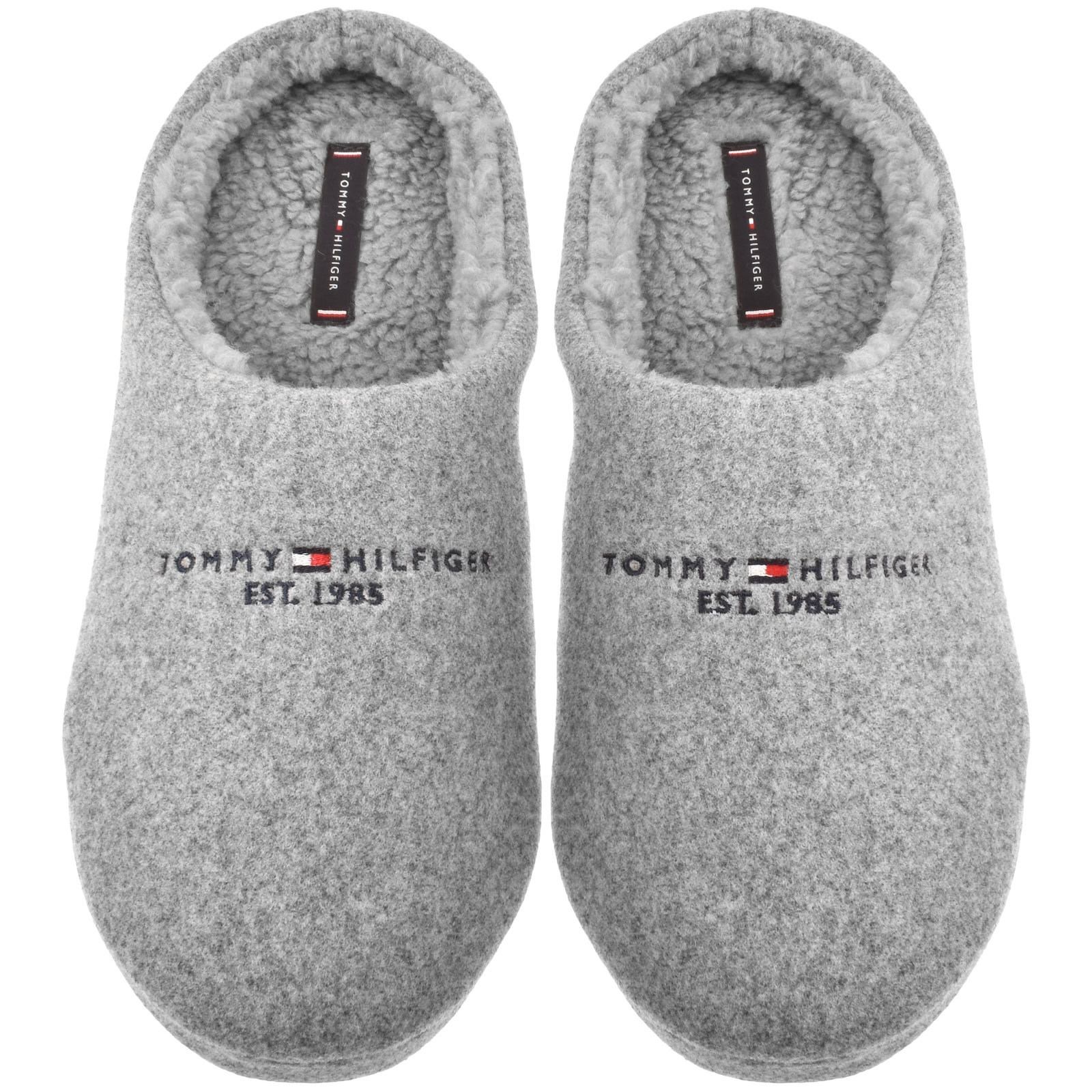 Tommy Hilfiger Felt Slippers Universal Grey In Gray