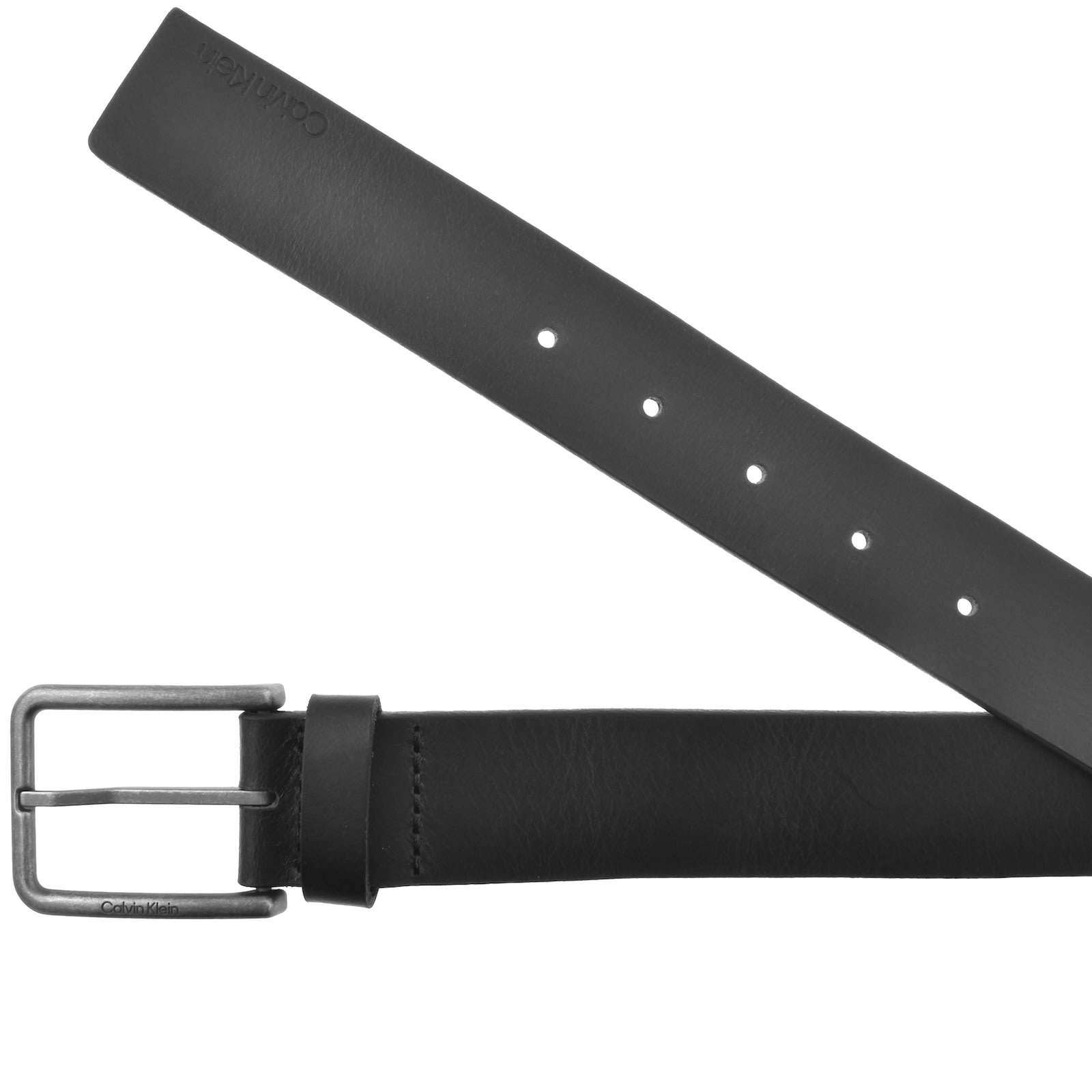 Calvin Klein Warmth Buckle Belt Black In Black