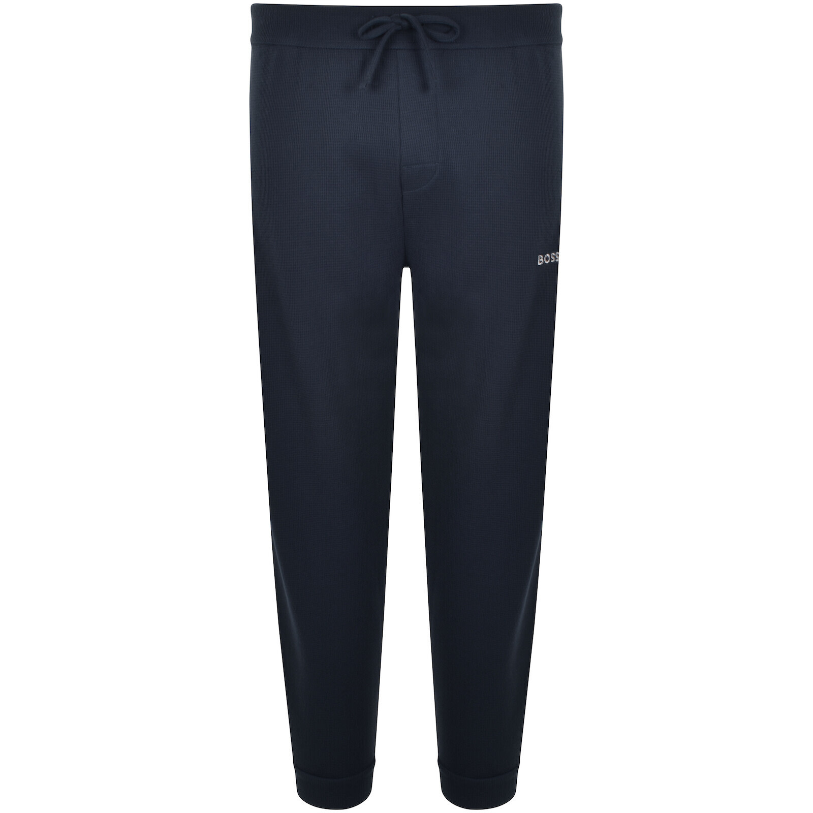 Hugo Boss Boss Waffle Cuff Joggers Navy In Blue
