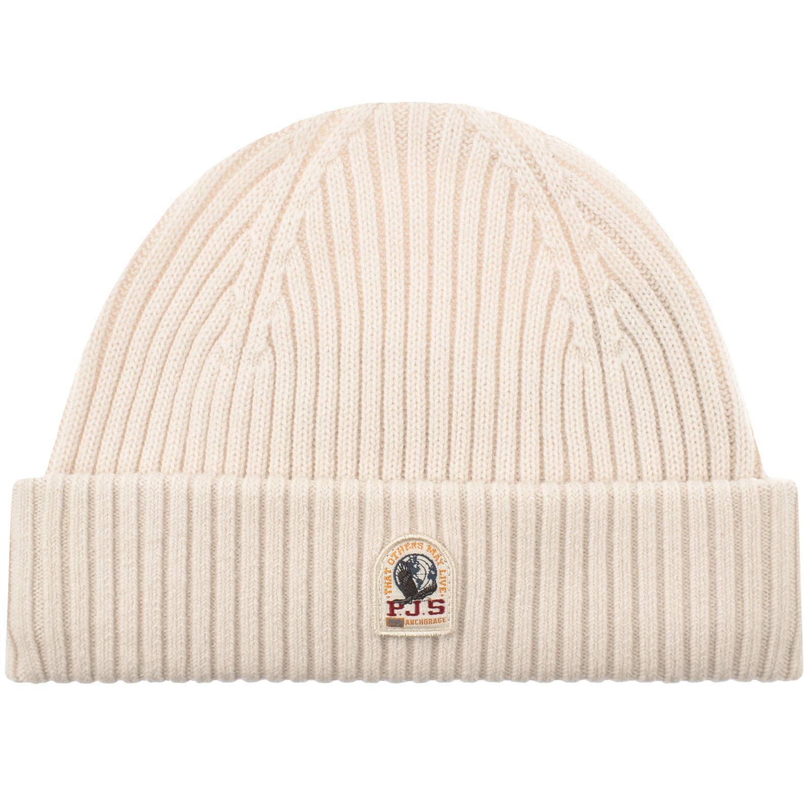 Parajumpers Ribbed Beanie Hat Beige In Neutral