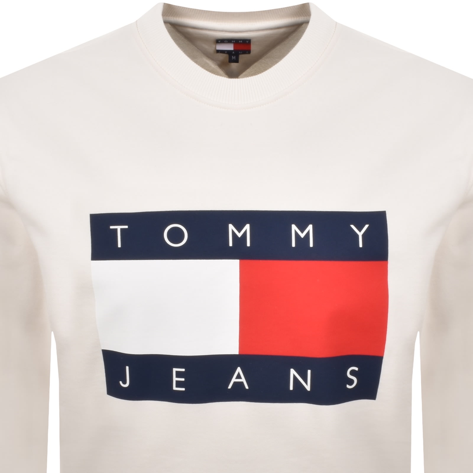 Tommy Jeans Big Flag Logo Sweatshirt White In White