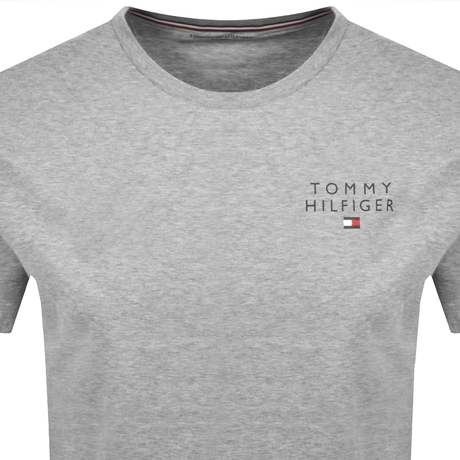 Tommy Hilfiger Logo T Shirt Grey In Gray