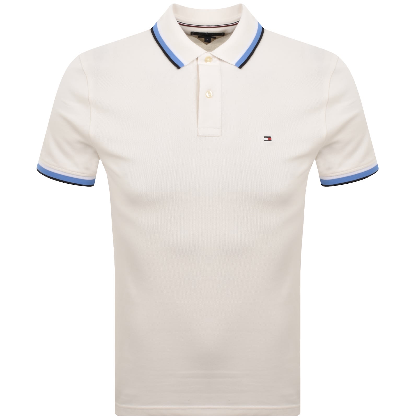 Tommy Hilfiger Polo T Shirt Cream In White