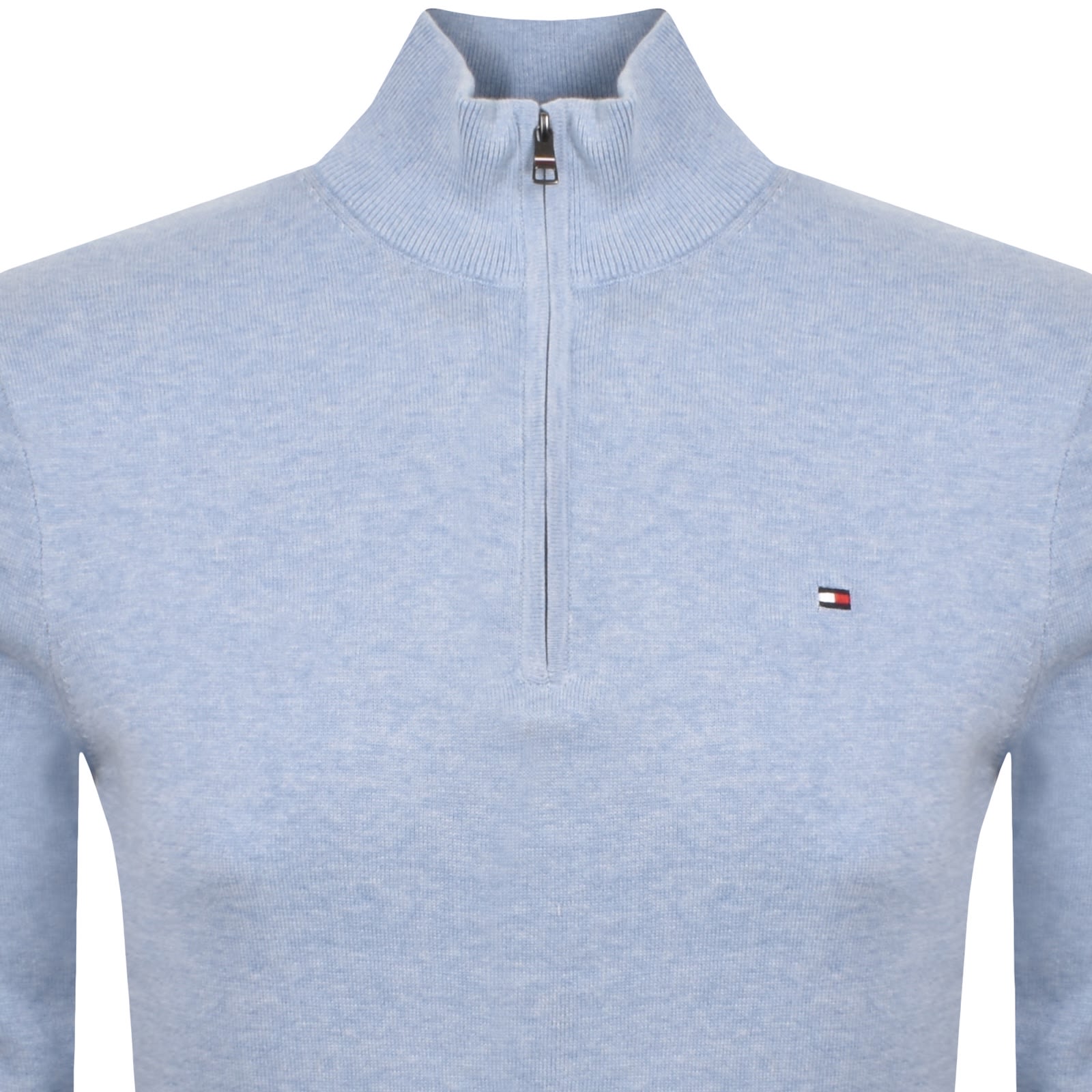 Tommy Hilfiger Quarter Zip Jumper Blue In Blue