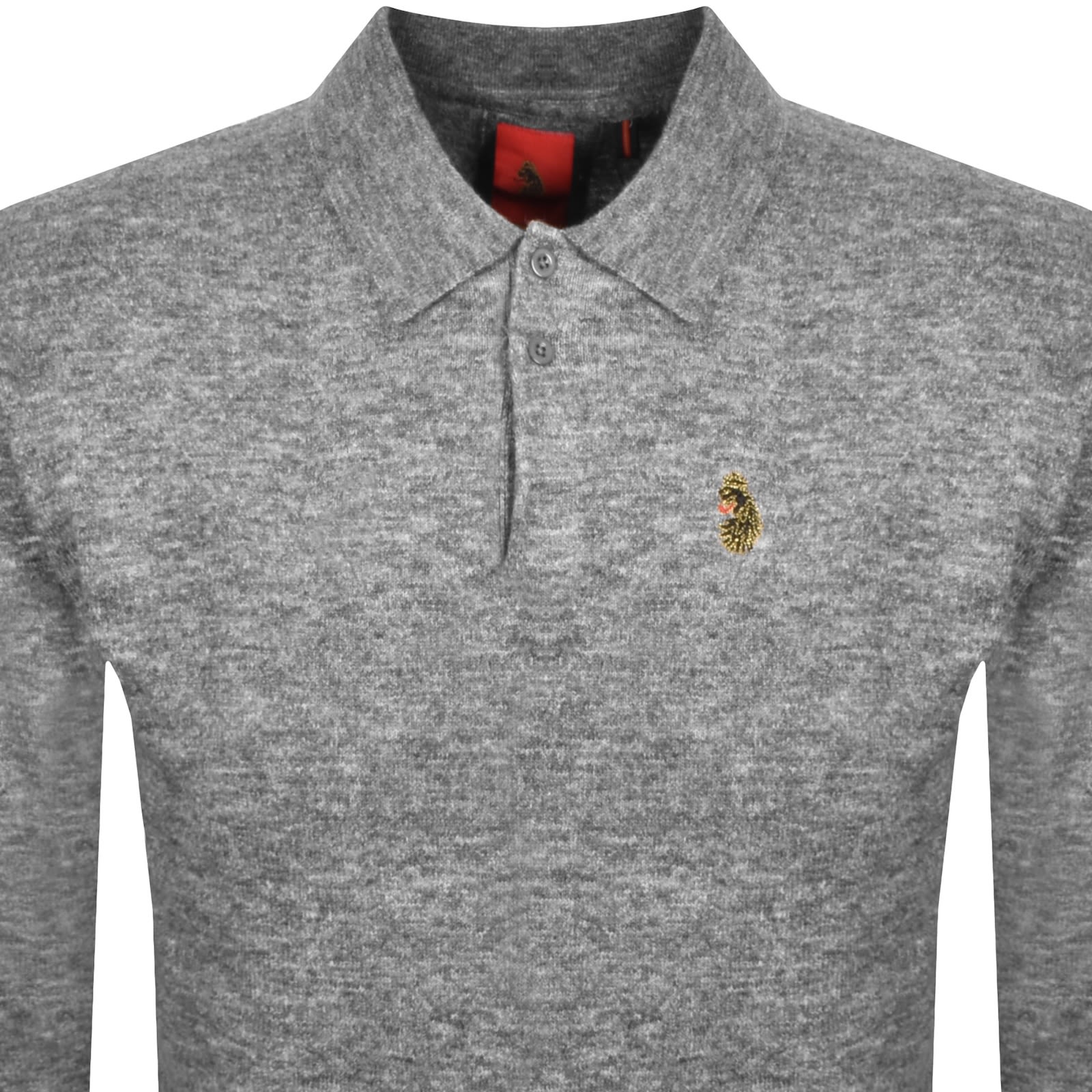 Luke 1977 Duitama Knit Polo Mid Marl Grey In Gray