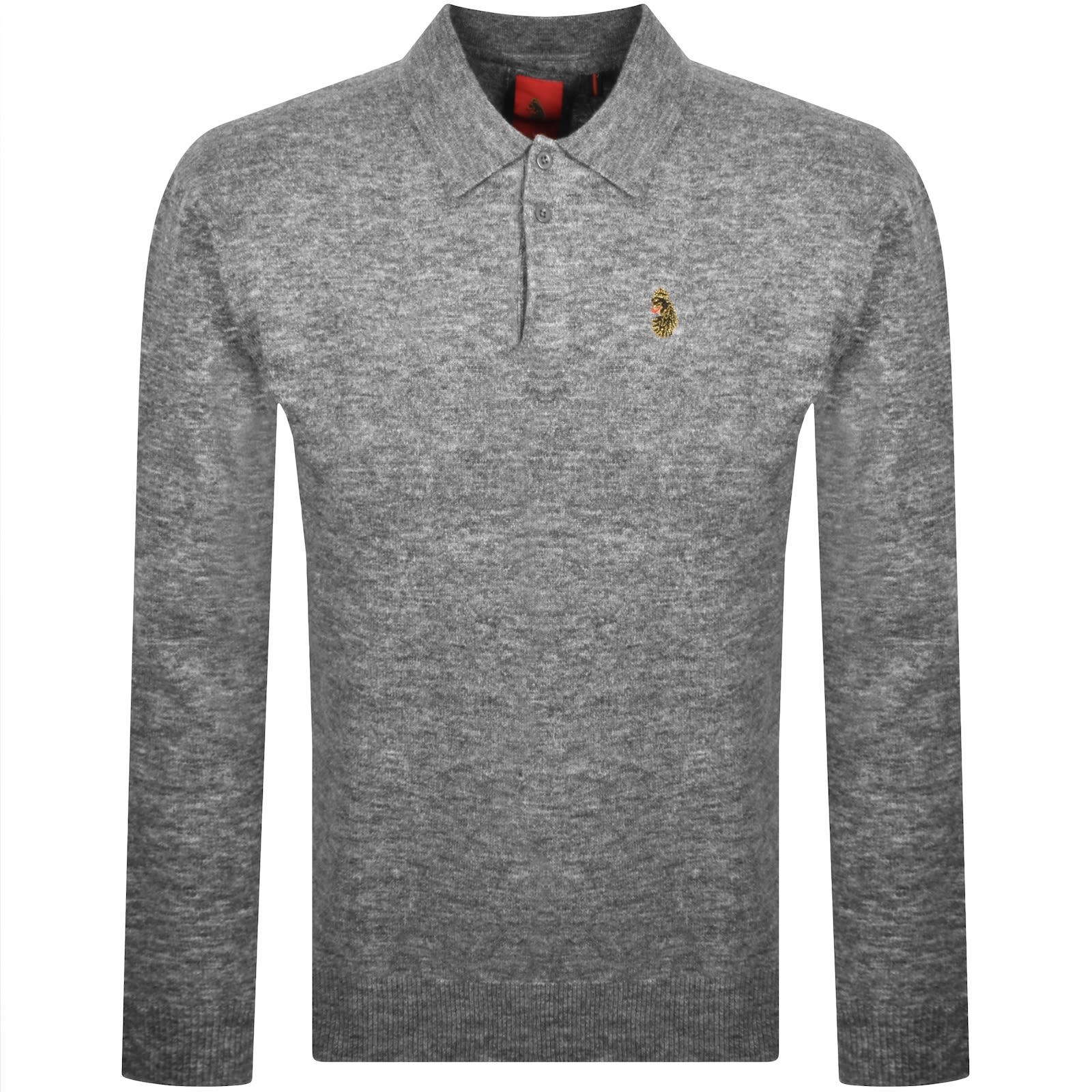 Luke 1977 Duitama Knit Polo Mid Marl Grey In Gray
