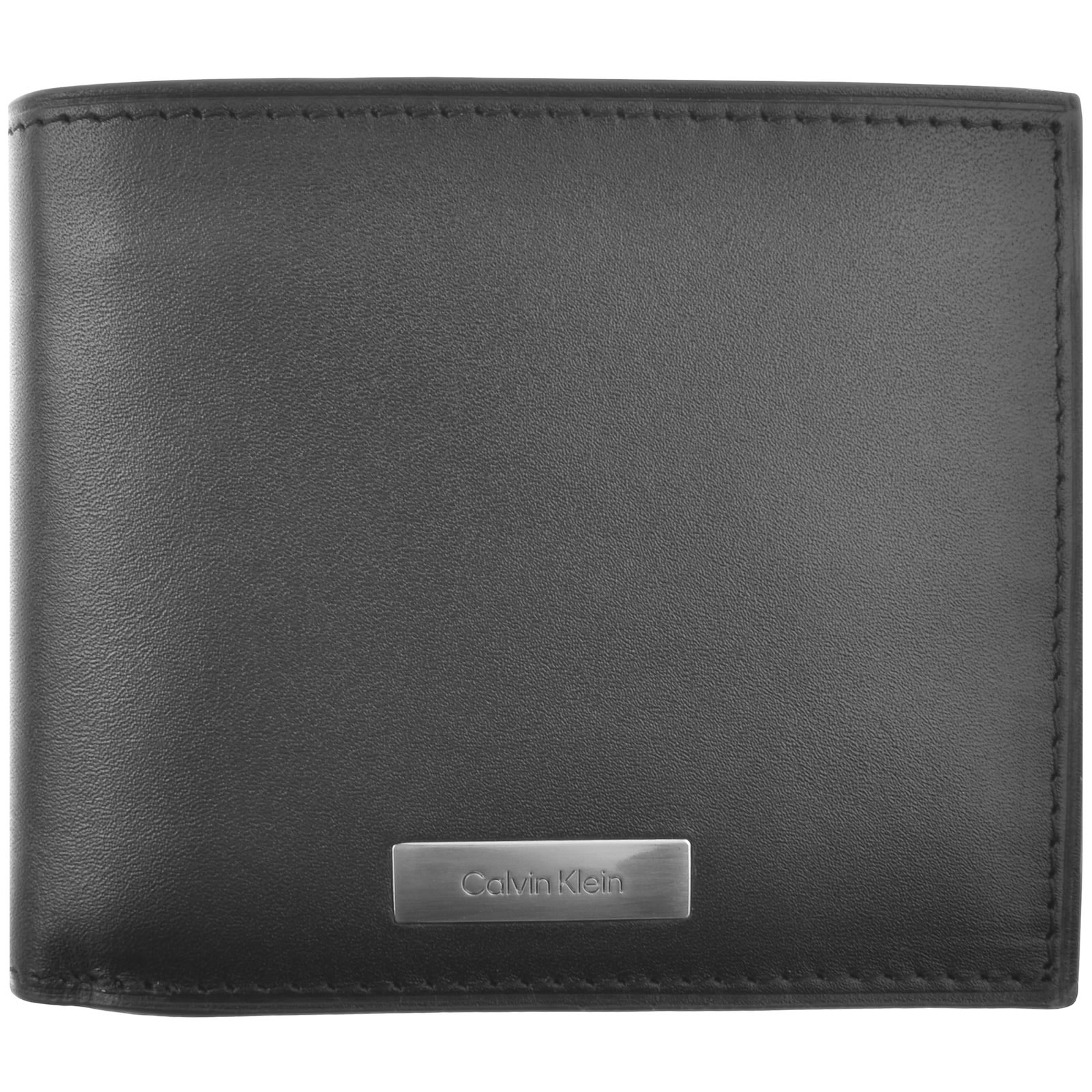 Calvin Klein Plaque Billfold Wallet Black In Black